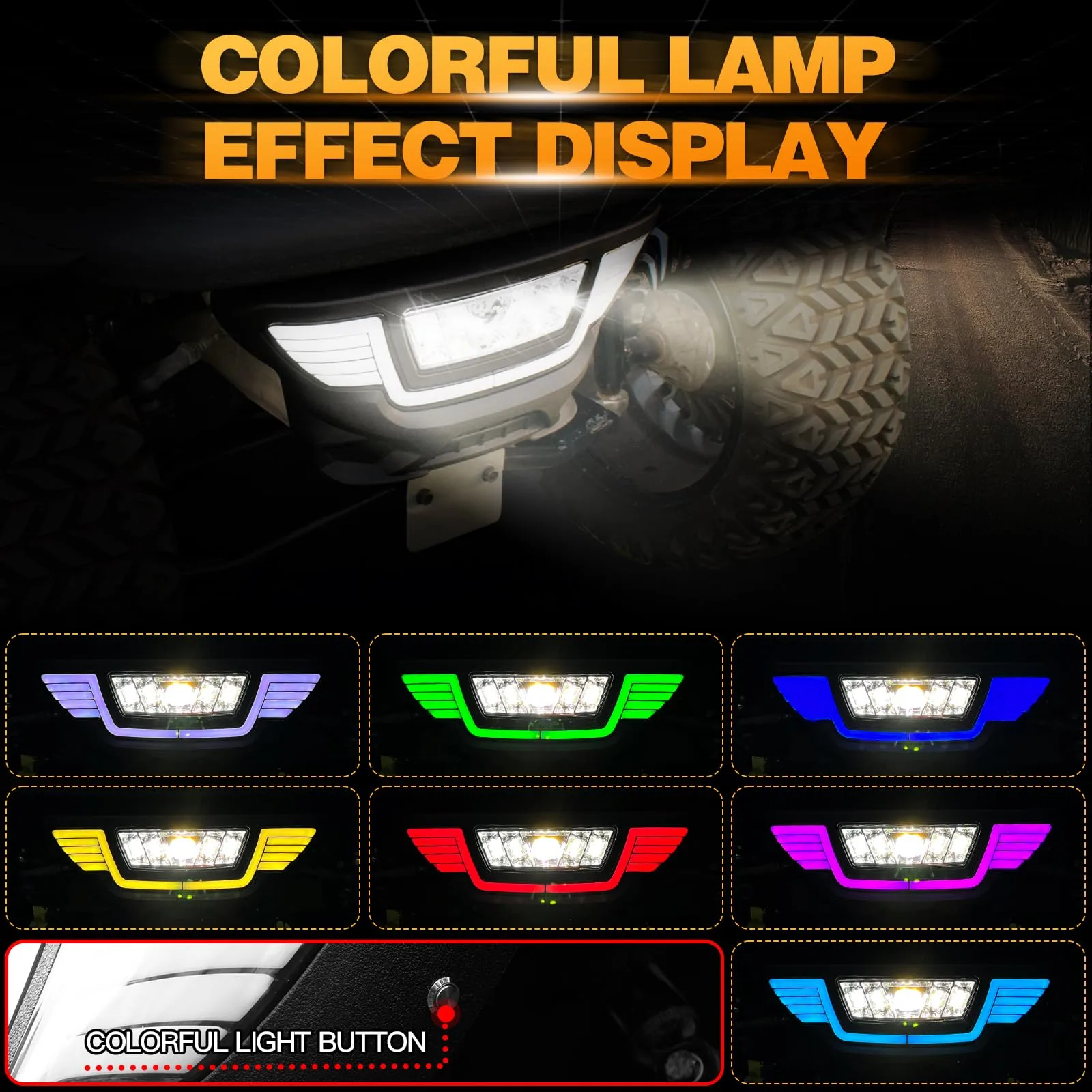 NOKINS WGN-CCP-29 7-Color LED Light Kit for Club Car Precedent image 3