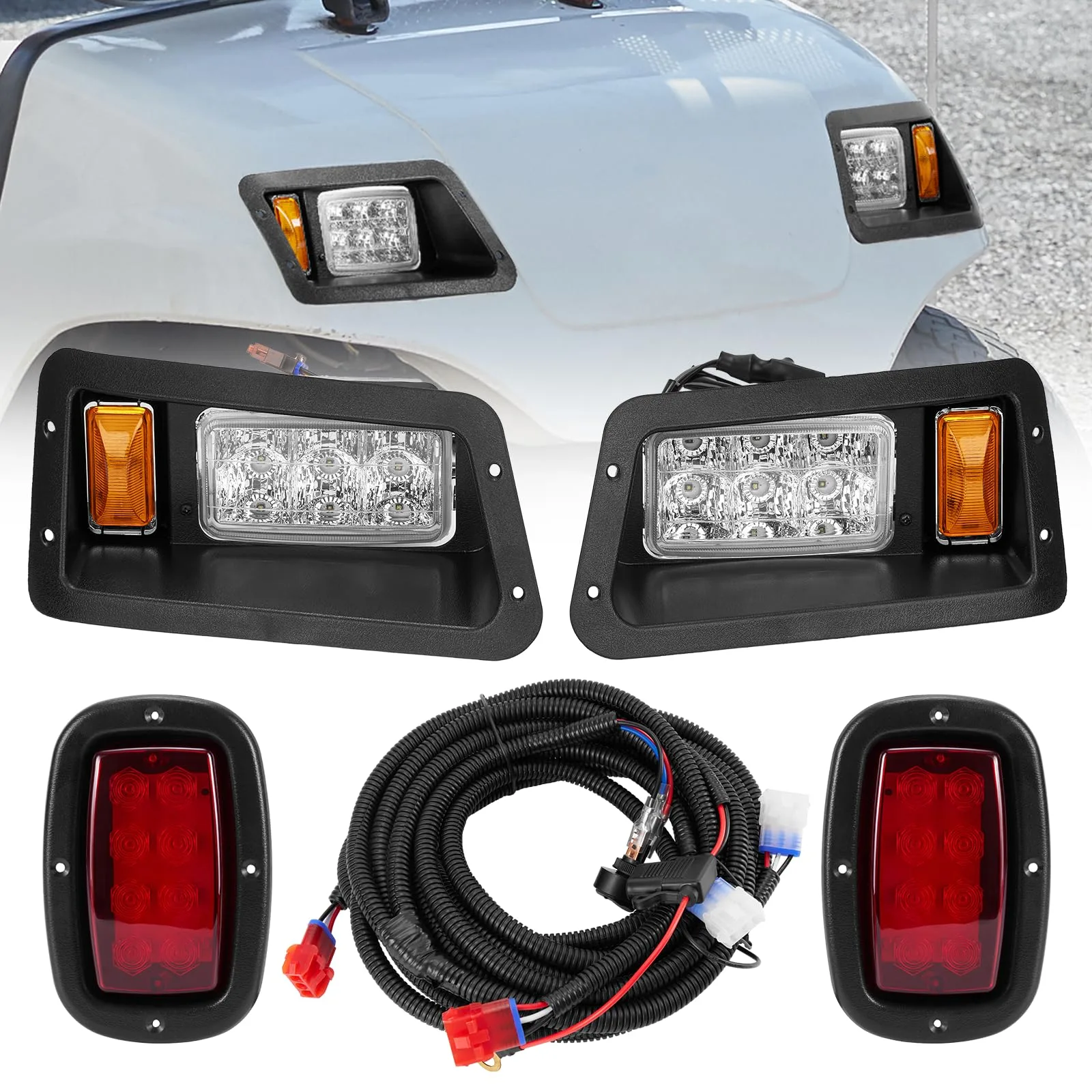 Blogole LED Headlight and Taillight Kit for Yamaha G14-G22