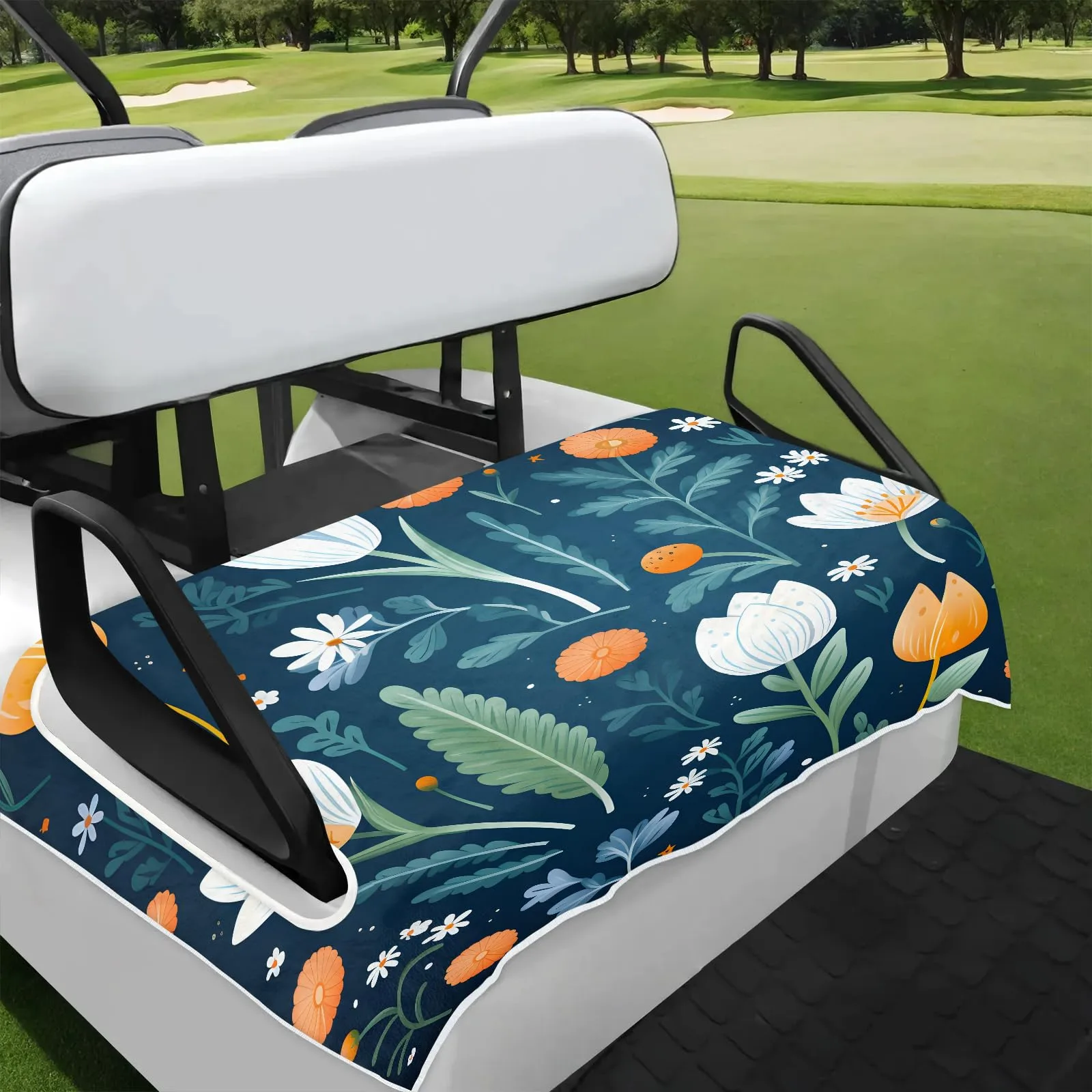 Tiveruda Flower Pattern Golf Cart Seat Cover Blanket