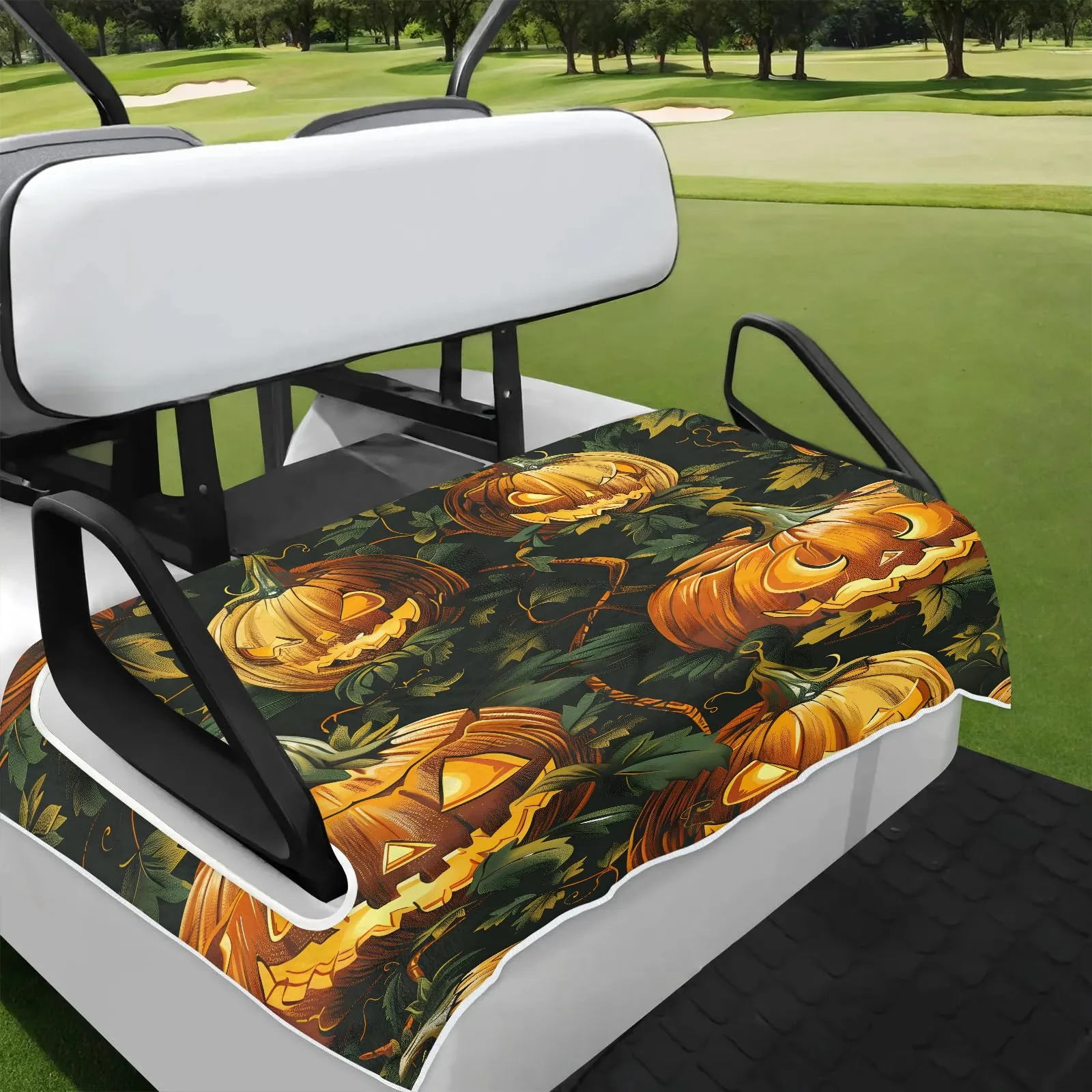 Tiveruda Halloween Pumpkins Golf Cart Seat Cover