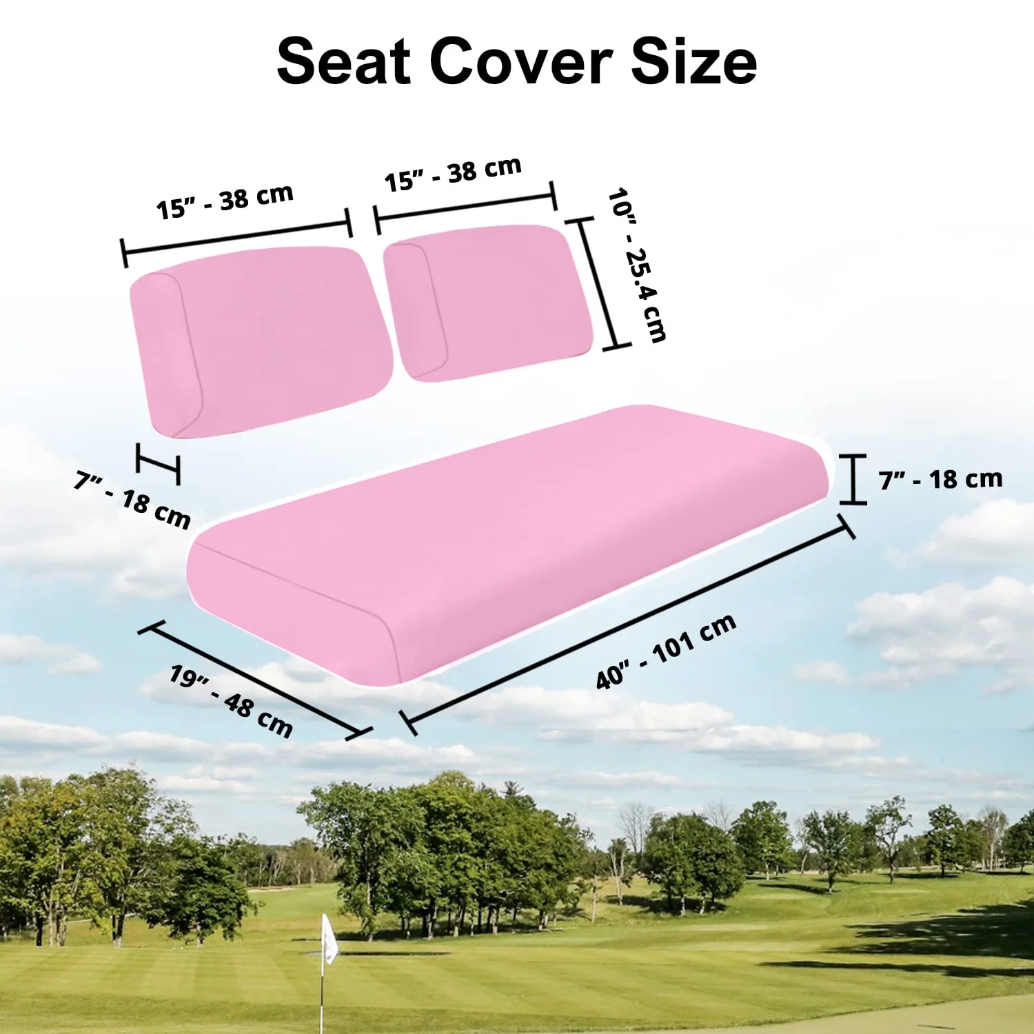 Club Car DS 1982-2000 Front Seat Cover Set image 3