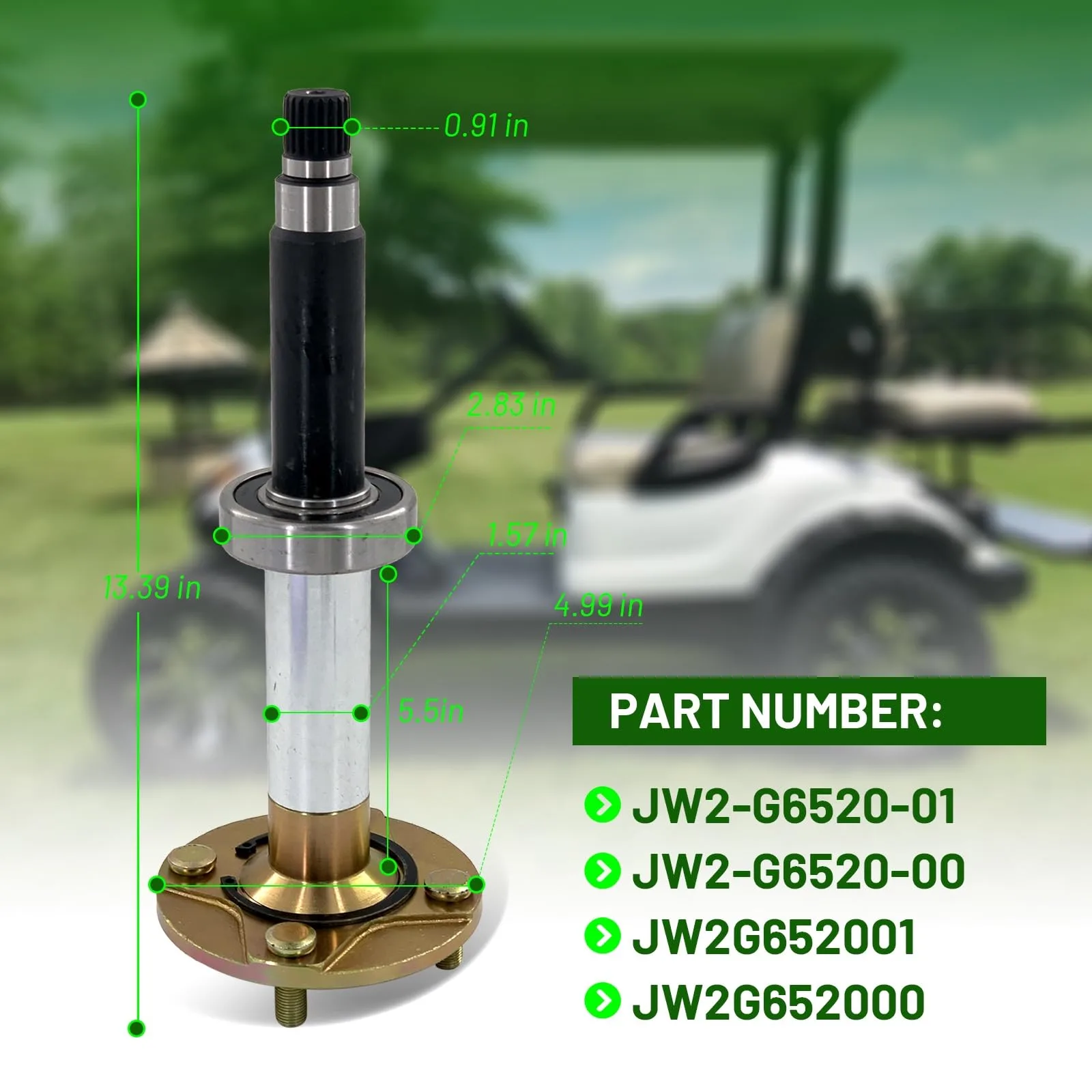 HUAYOUR Rear Axle Assembly for Yamaha G29 2007-2016 image 2