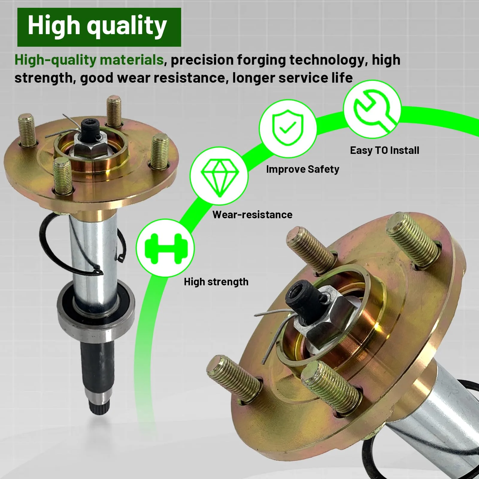 HUAYOUR Rear Axle Assembly for Yamaha G29 2007-2016 image 4