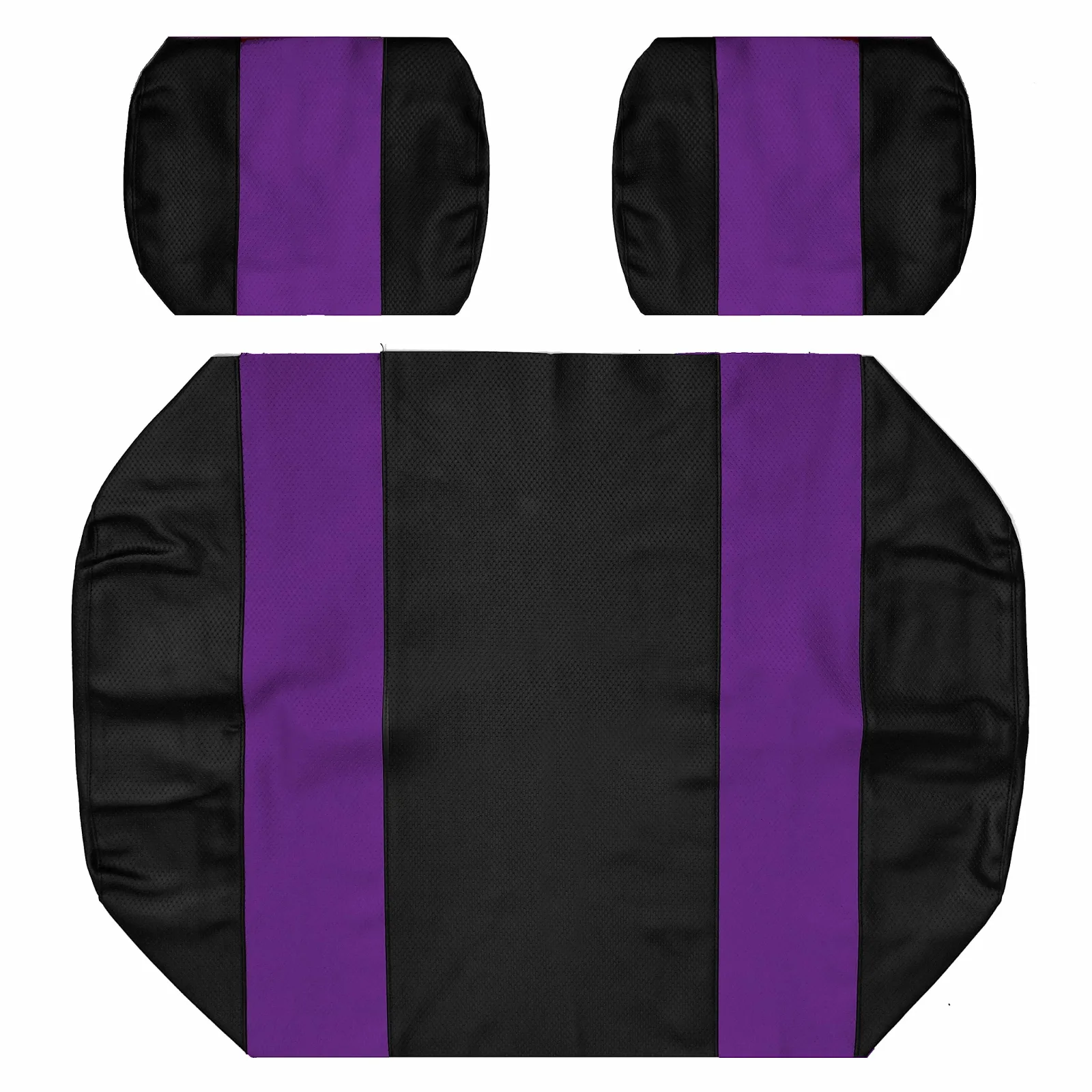 Club Car Carry Golf Cart Seat Covers, Black & Purple