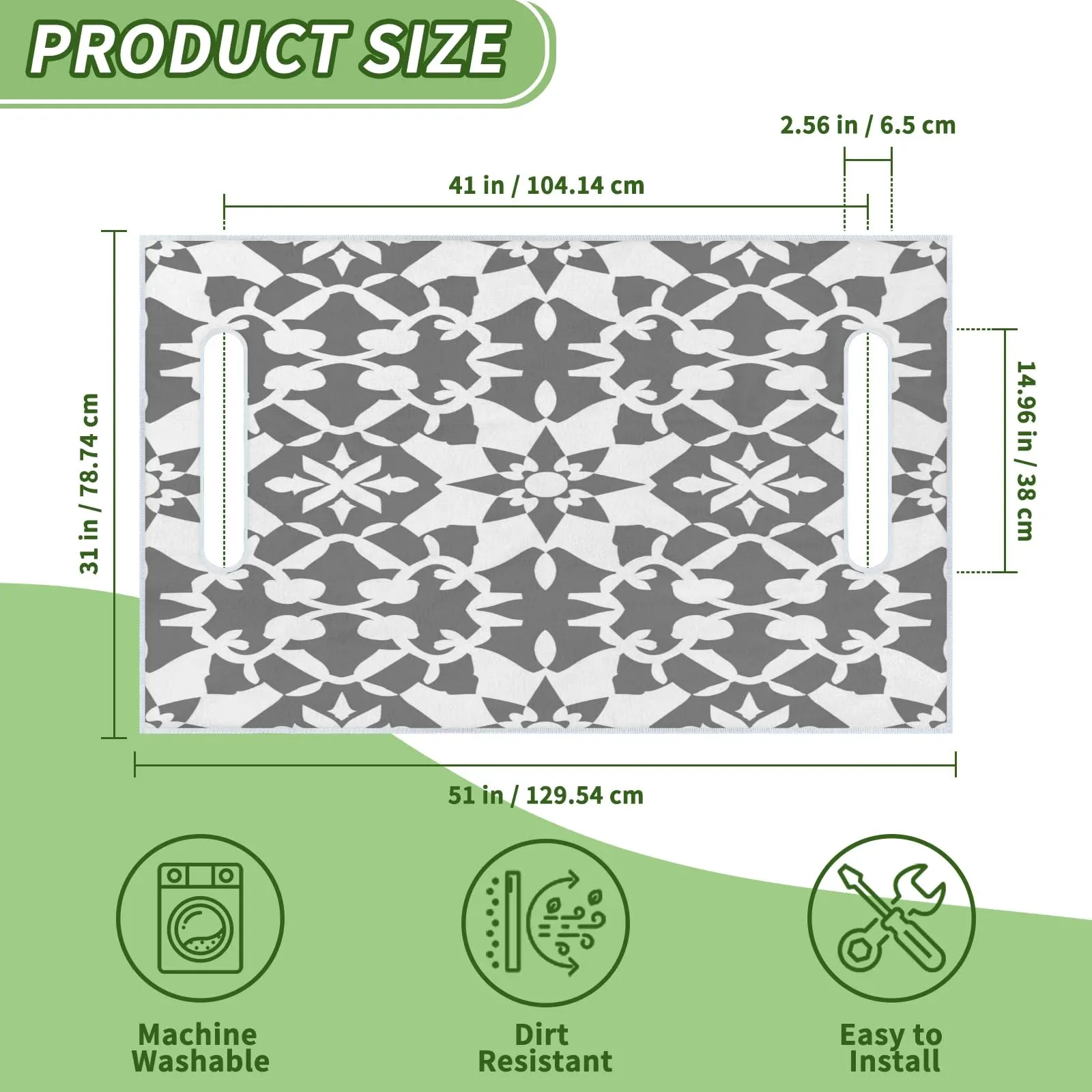 Tiveruda Moroccan Trellis Golf Cart Seat Cover 51 x 31 image 2