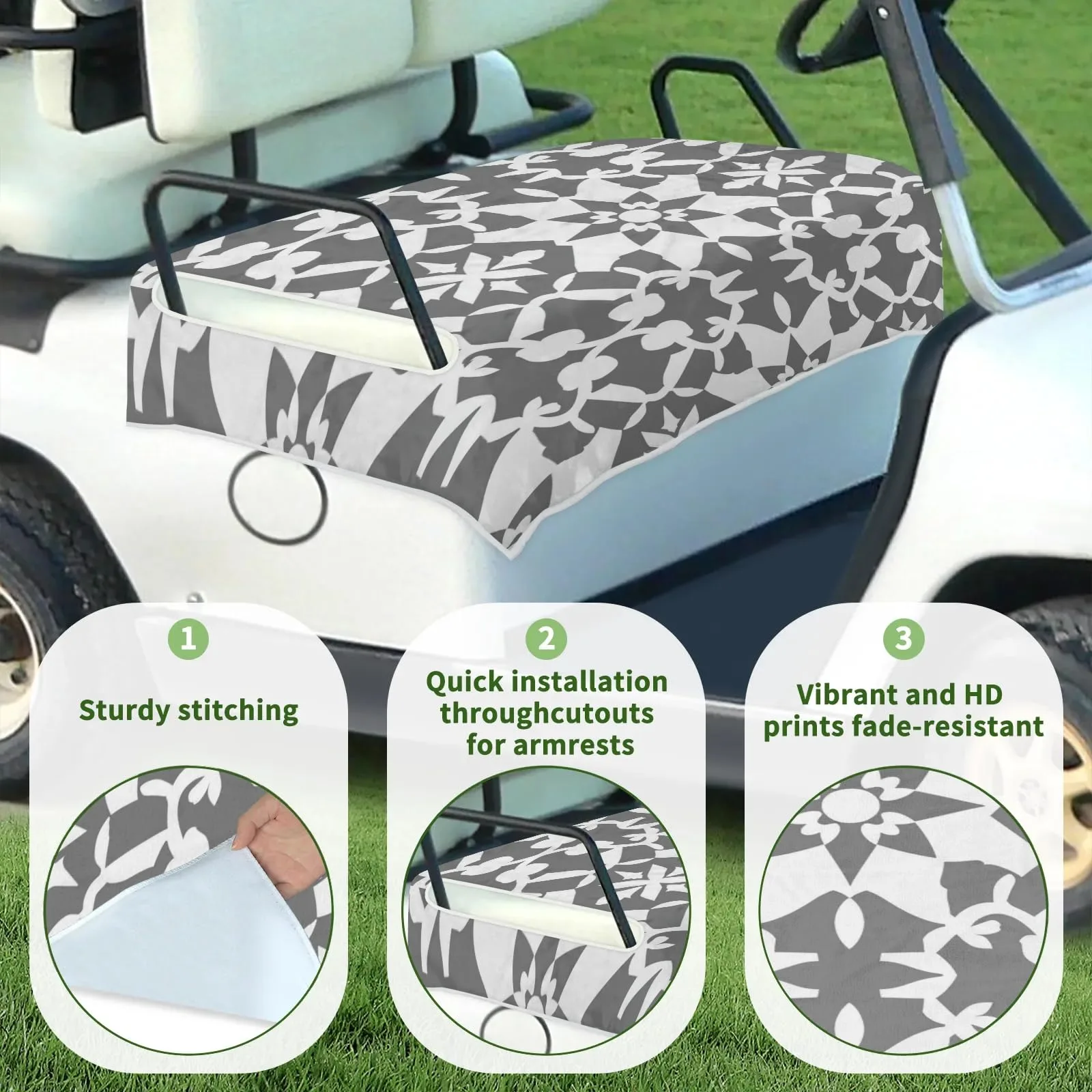 Tiveruda Moroccan Trellis Golf Cart Seat Cover 51 x 31 image 3