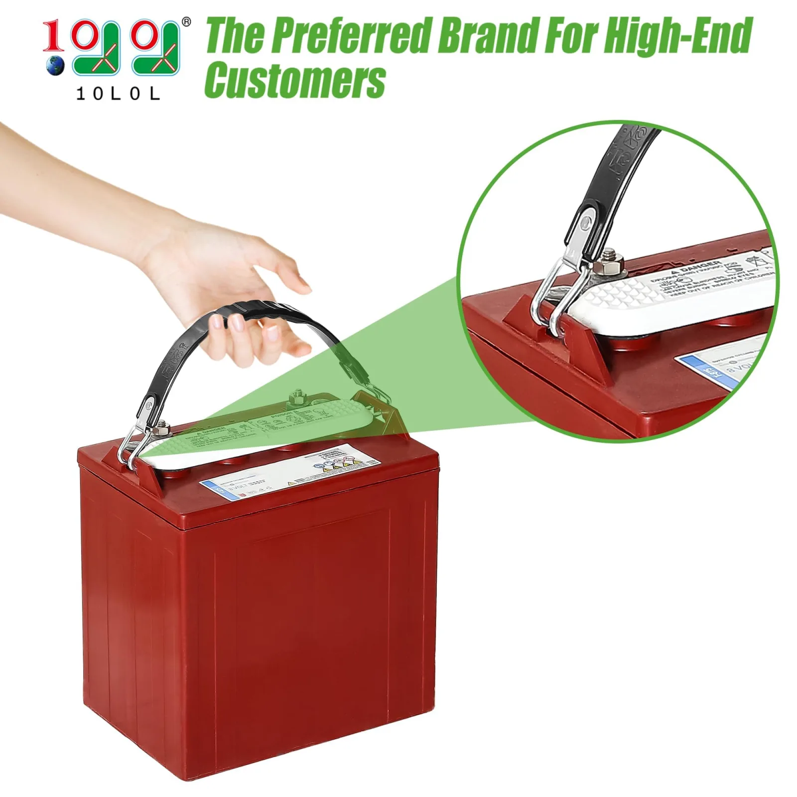 10L0L Battery Lifting Strap for Yamaha, E-Z-GO, Club Car image 2