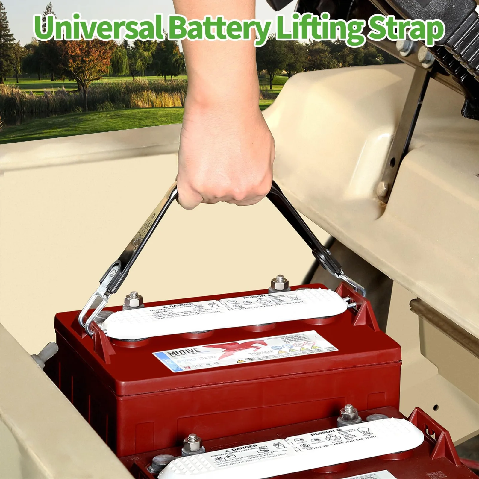10L0L Battery Lifting Strap for Yamaha, E-Z-GO, Club Car image 3