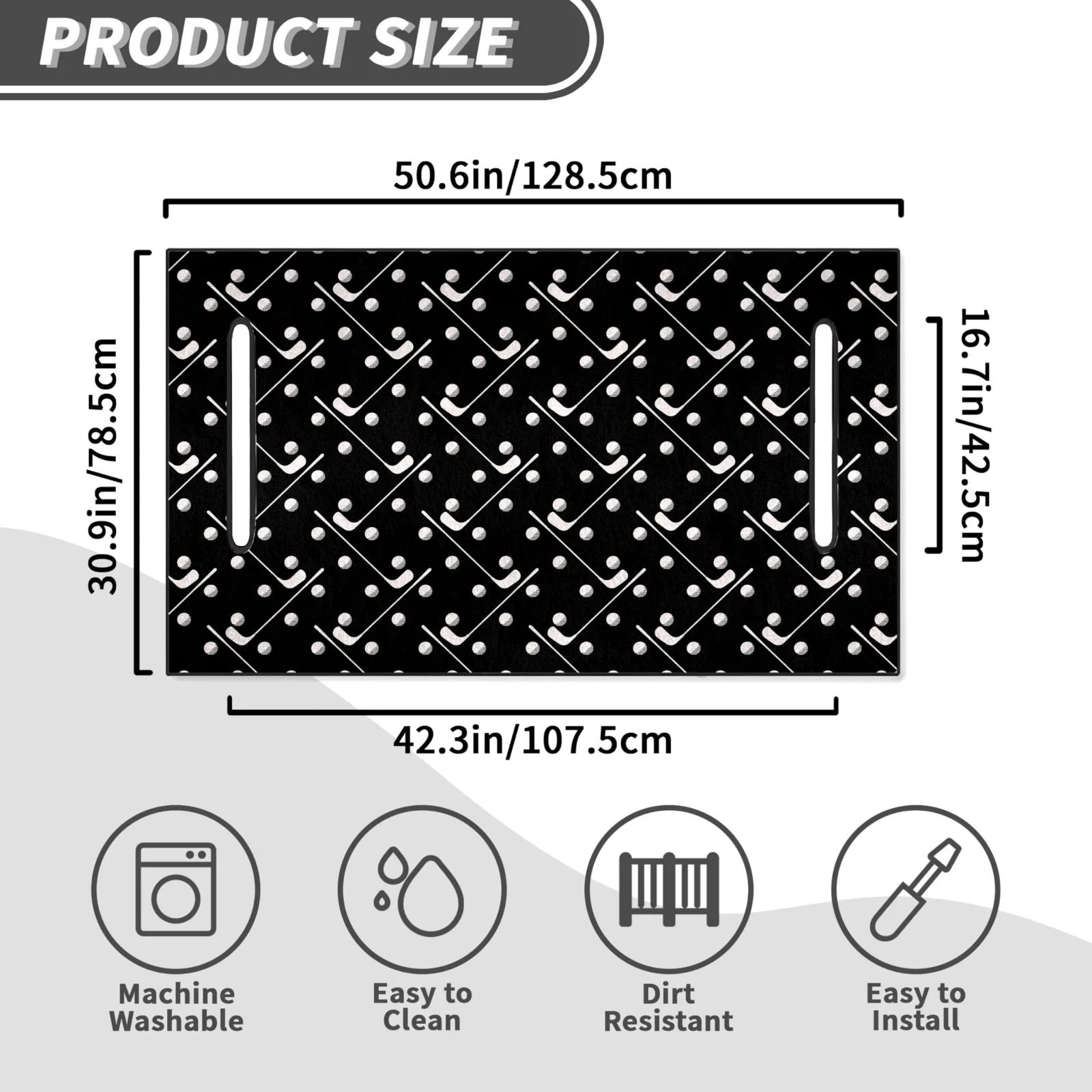 rywyyebsi Universal Golf Cart Seat Cover 51 x 31 in — Black Golf Clubs image 2