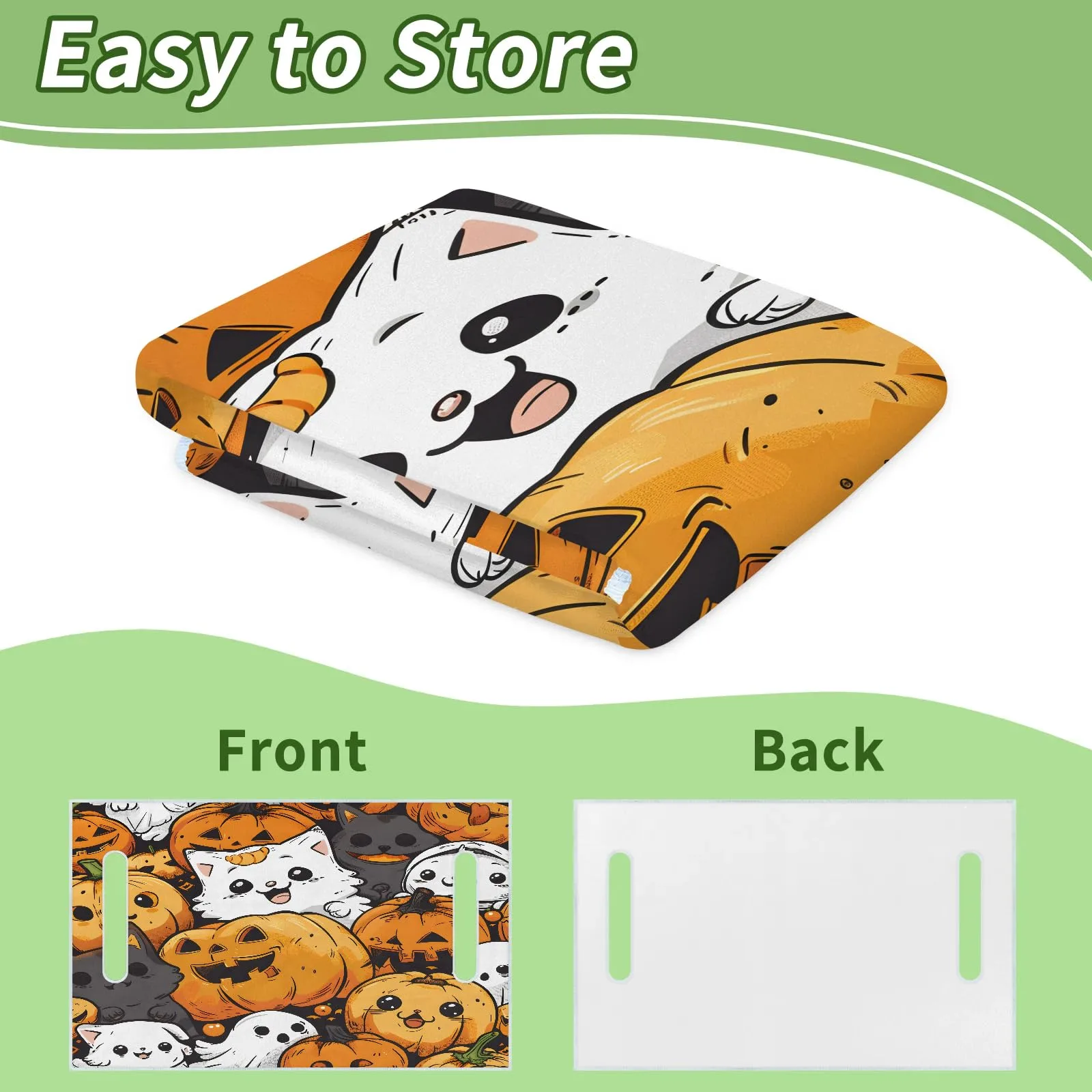 Tiveruda Halloween Cat Face Golf Cart Seat Cover image 4