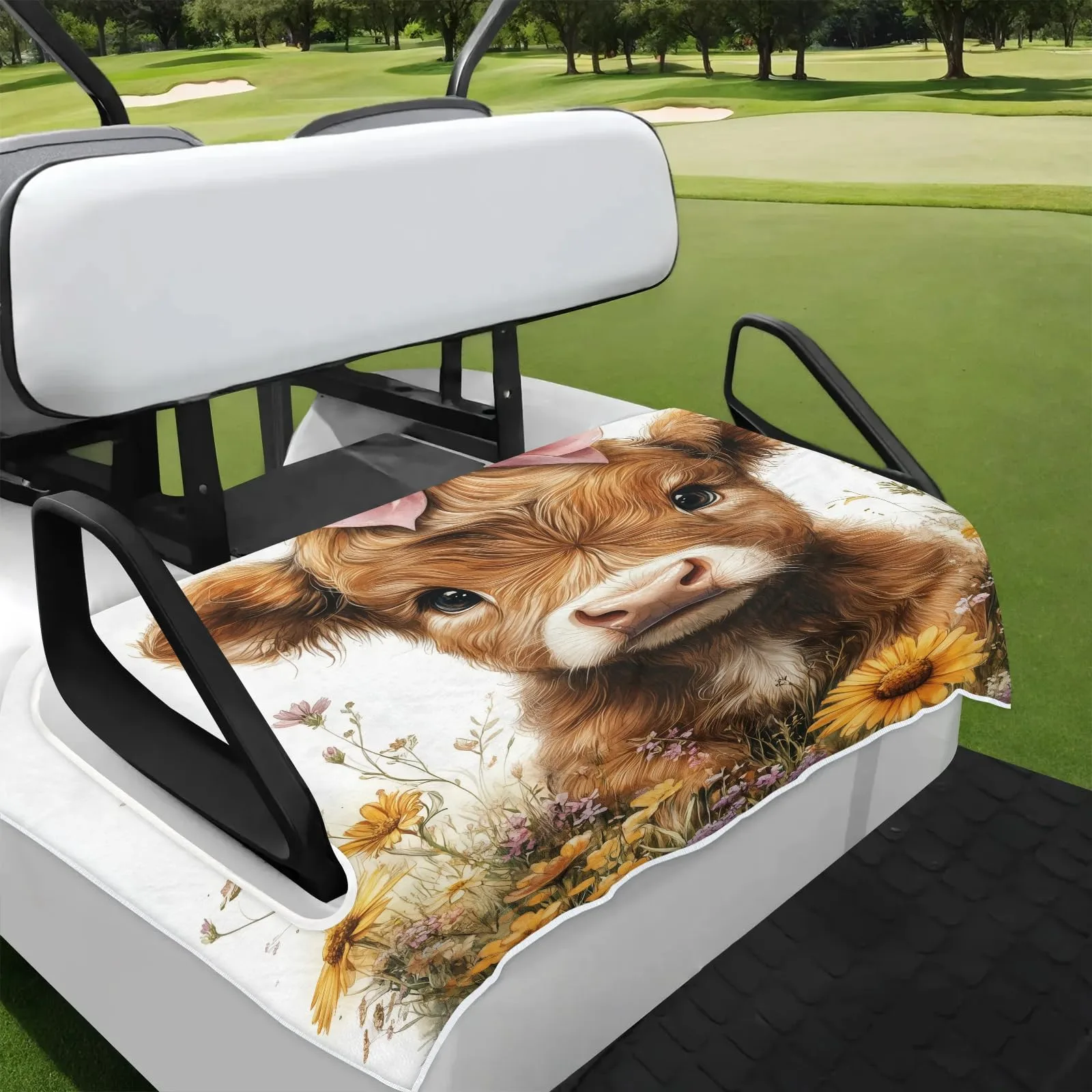 Tiveruda Golf Cart Seat Cover for Double Seats, 51 x 31 in