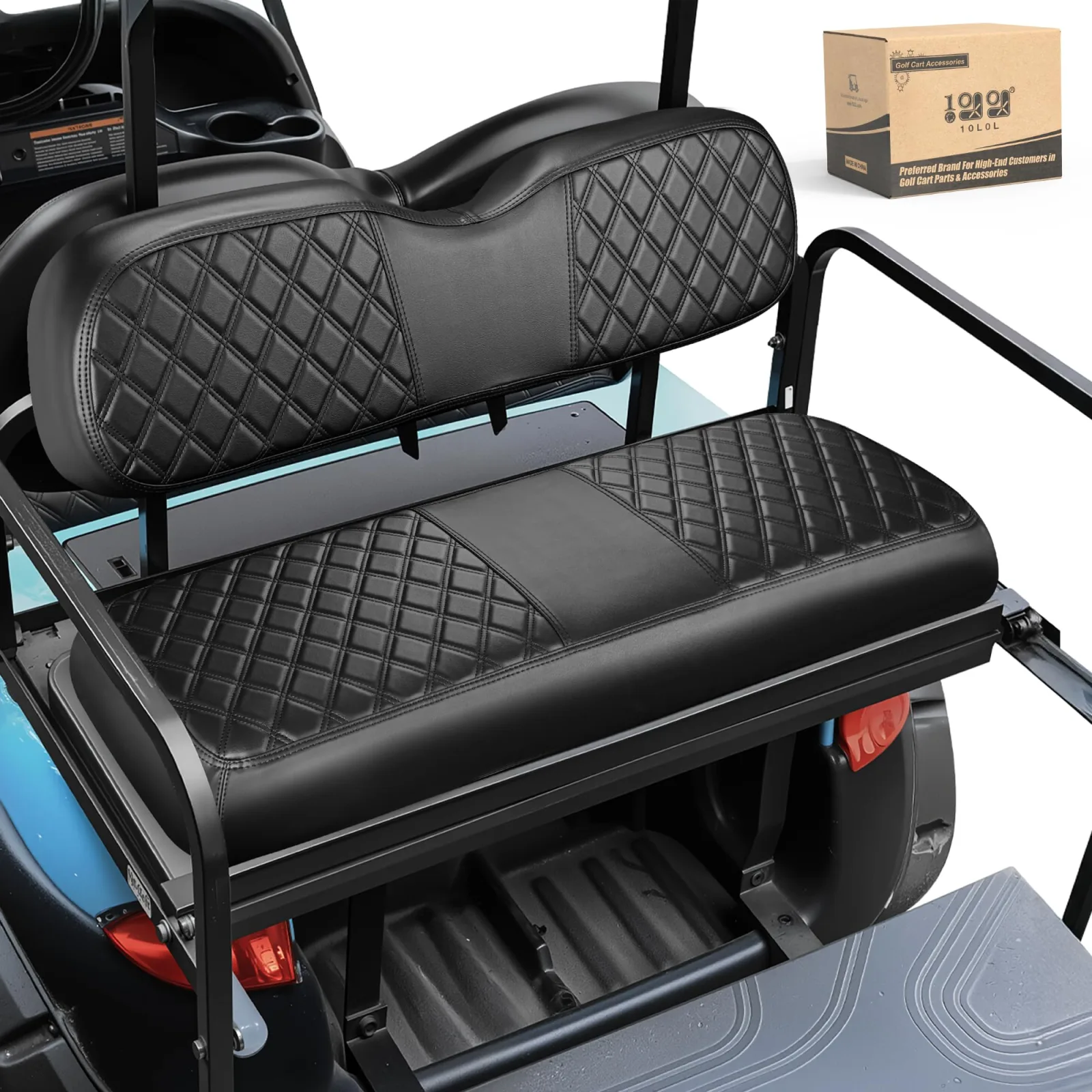 10L0L Rear Golf Cart Seat Cover Set