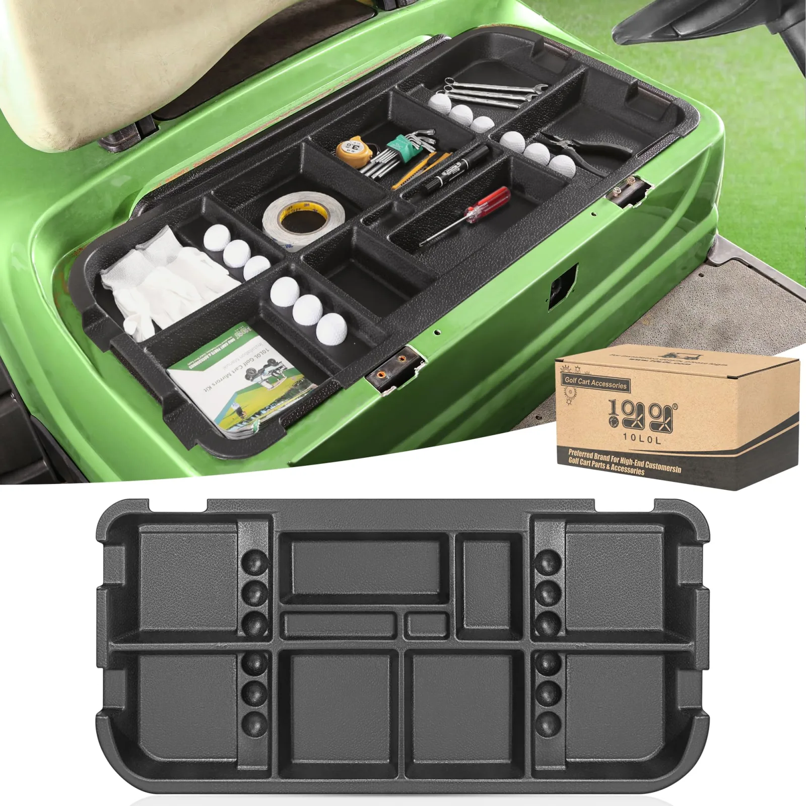 10L0L Under-Seat Storage Tray for E-Z-GO TXT (1996+) - Black