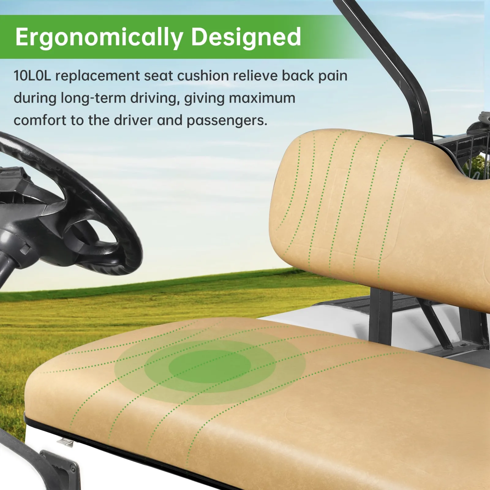 10L0L Y266-H Front Seat Assembly for E-Z-GO TXT image 3