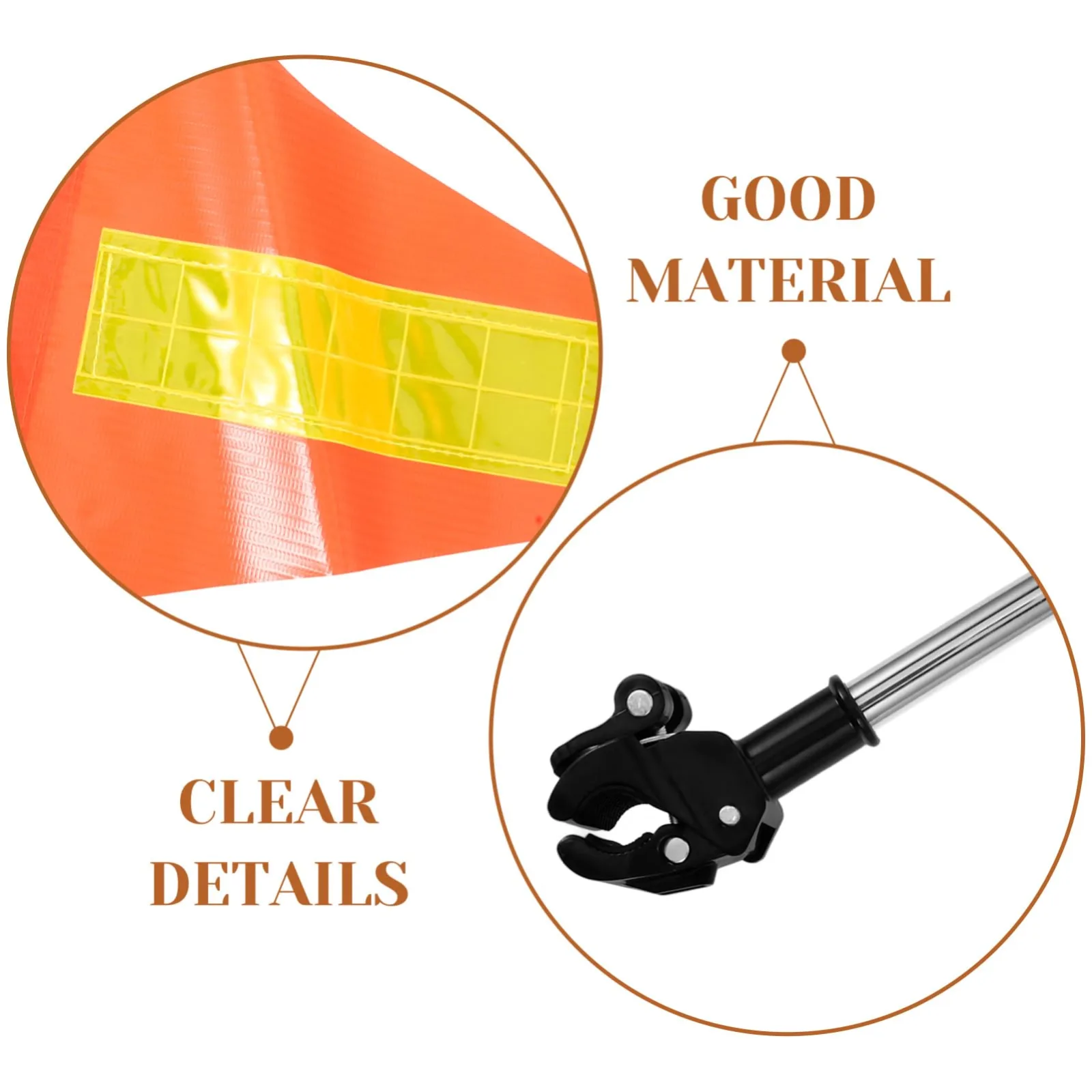 BIUDECO Orange Telescopic Golf Cart Safety Flag image 4