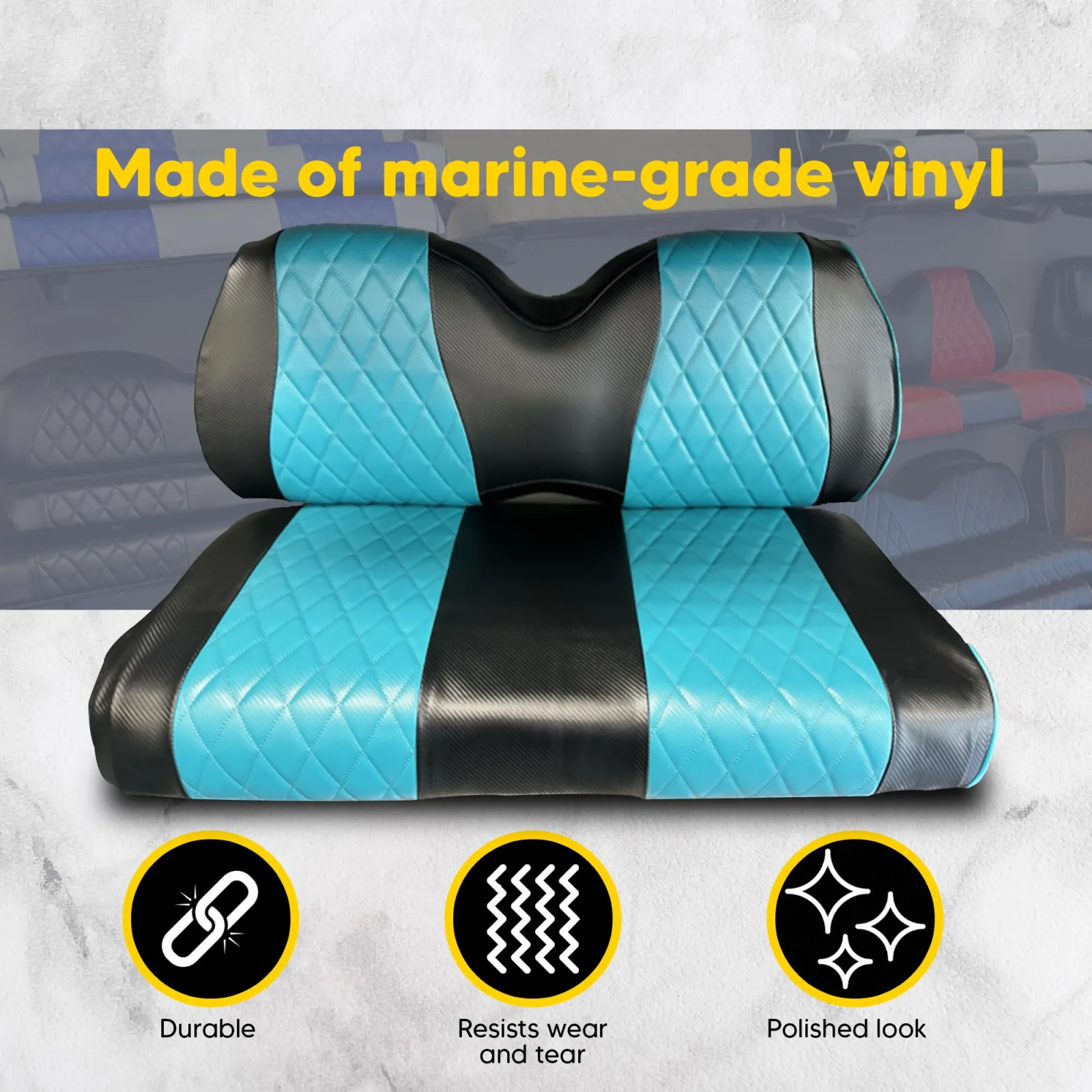 A-2-Z Golf Cart Seat Covers for Club Car DS & Precedent image 2