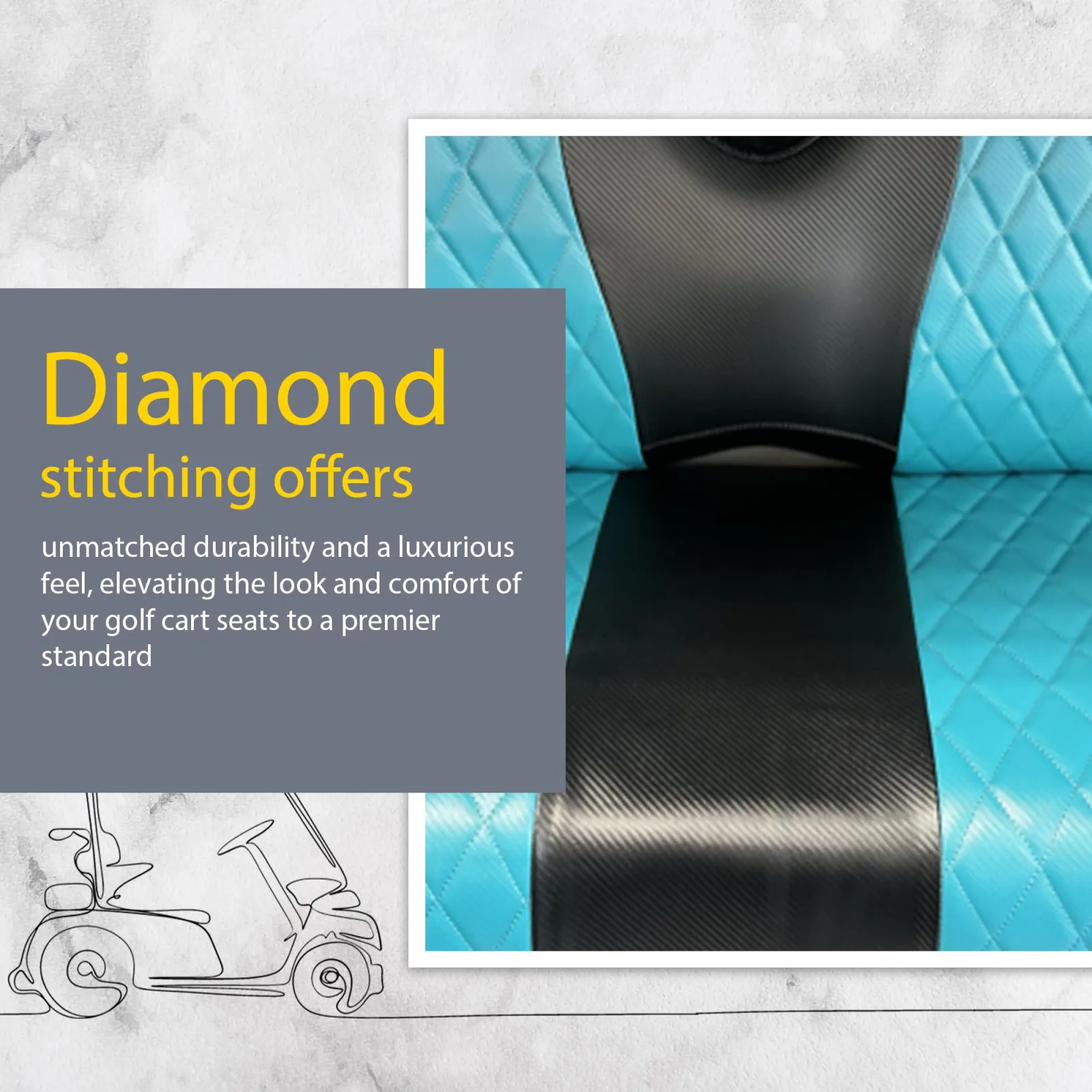 A-2-Z Golf Cart Seat Covers for Club Car DS & Precedent image 3