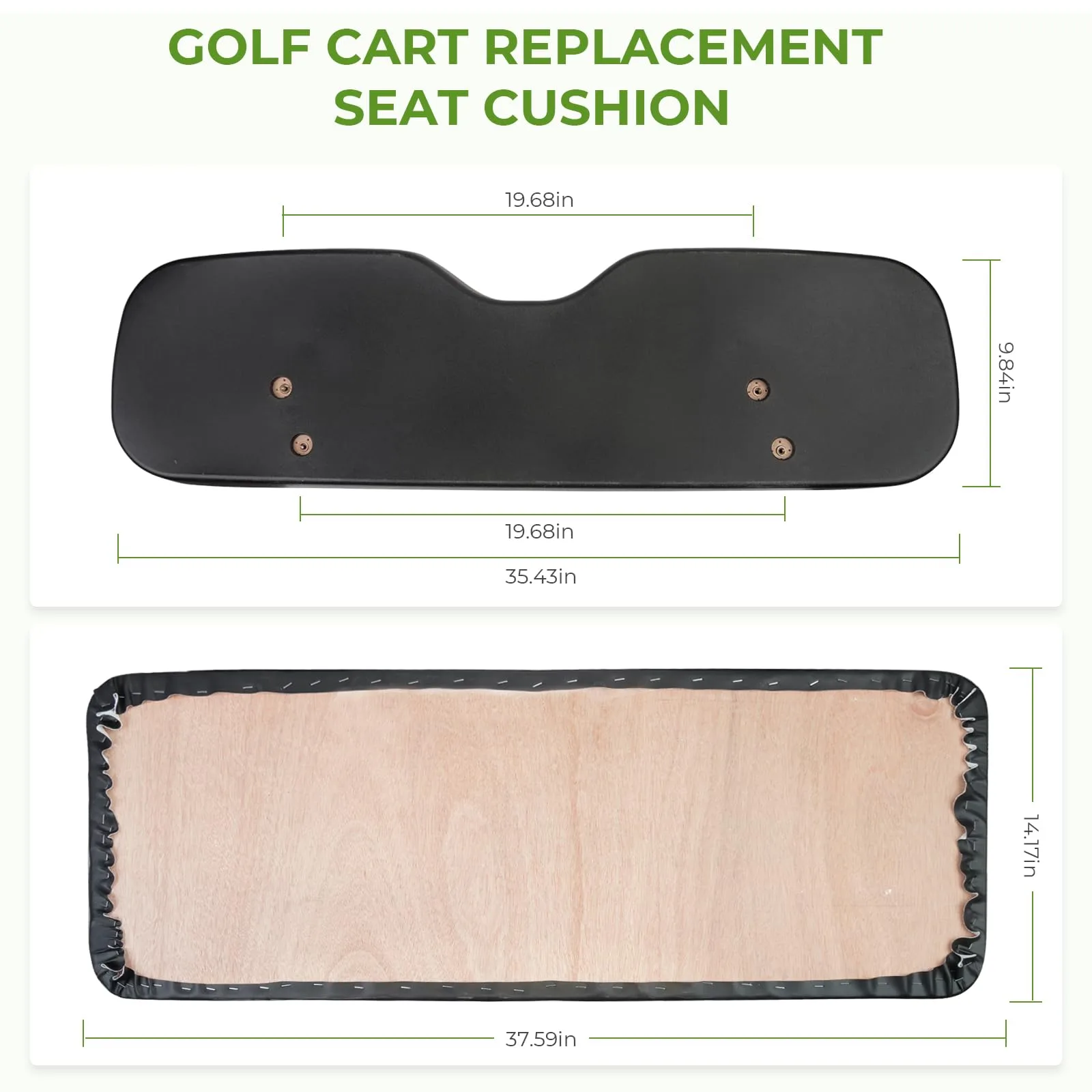 Dexepe Rear Golf Cart Seat Cushions AB-1188-BK-2-LC image 4