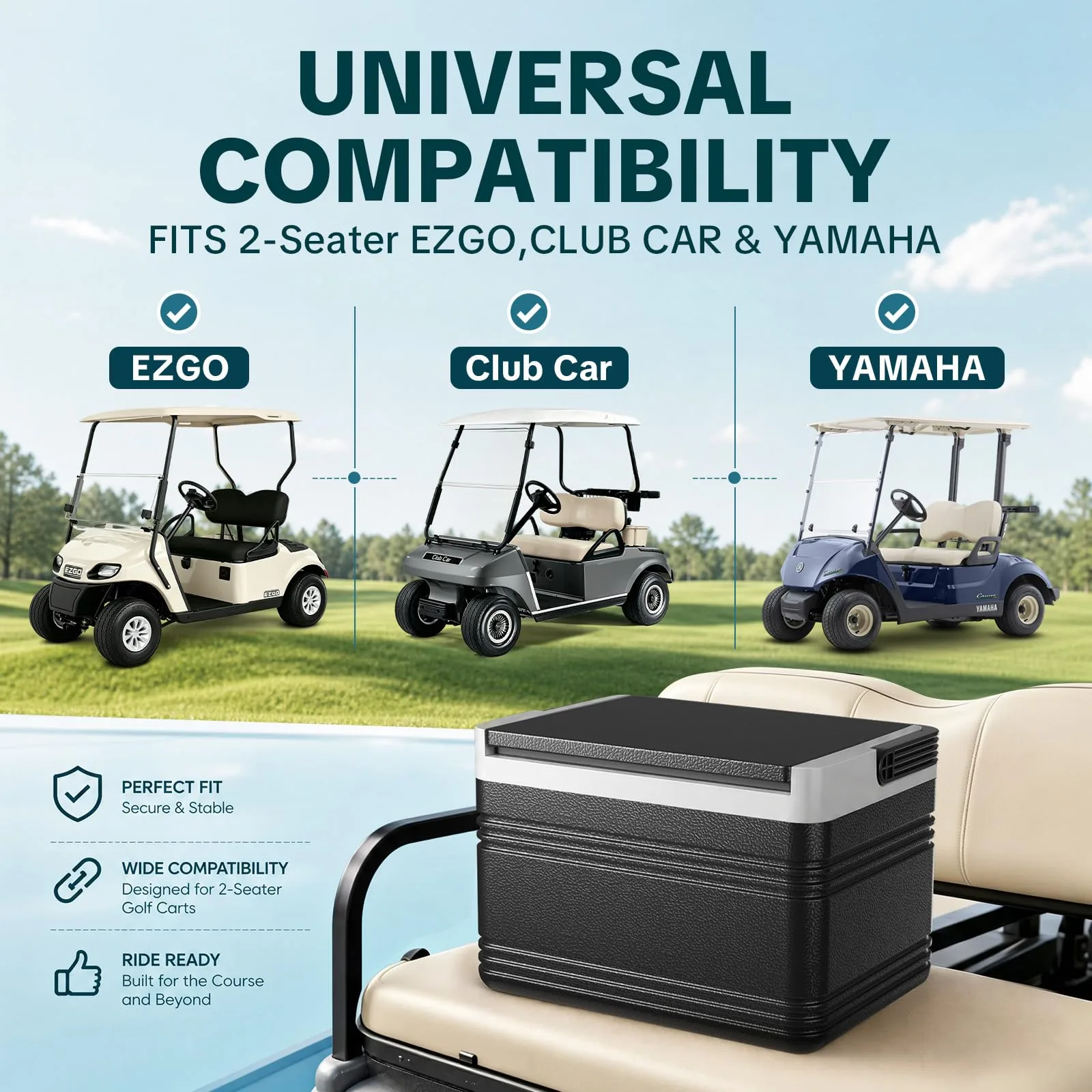 ENEKERP 8L Golf Cart Cooler for Club Car DS and E-Z-GO TXT image 2