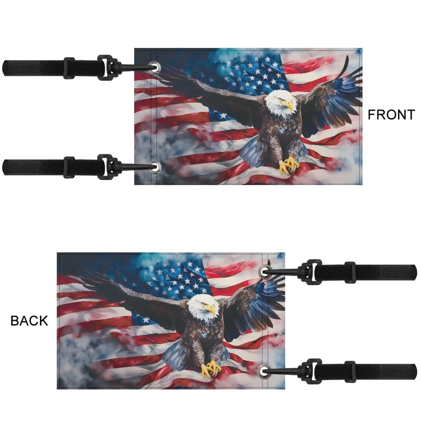 Whosucclay USA Eagle Golf Cart Flag with Straps image 2