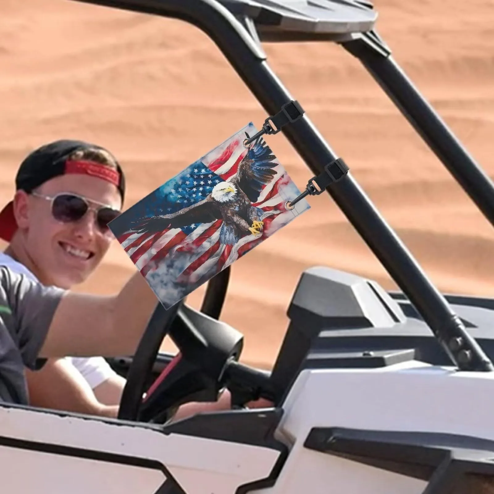 Whosucclay USA Eagle Golf Cart Flag with Straps image 3