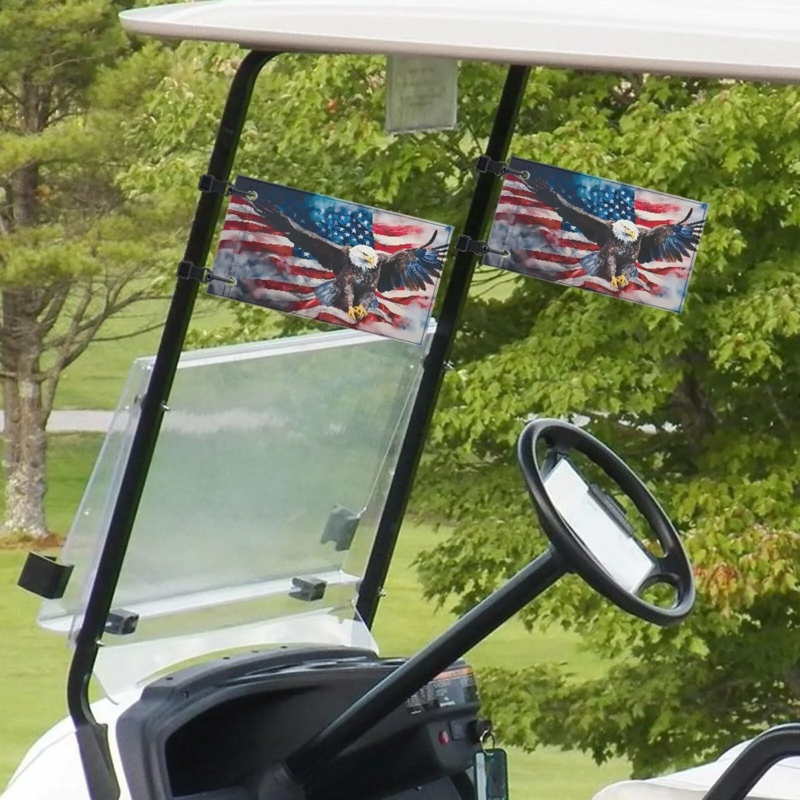 Whosucclay USA Eagle Golf Cart Flag with Straps image 4