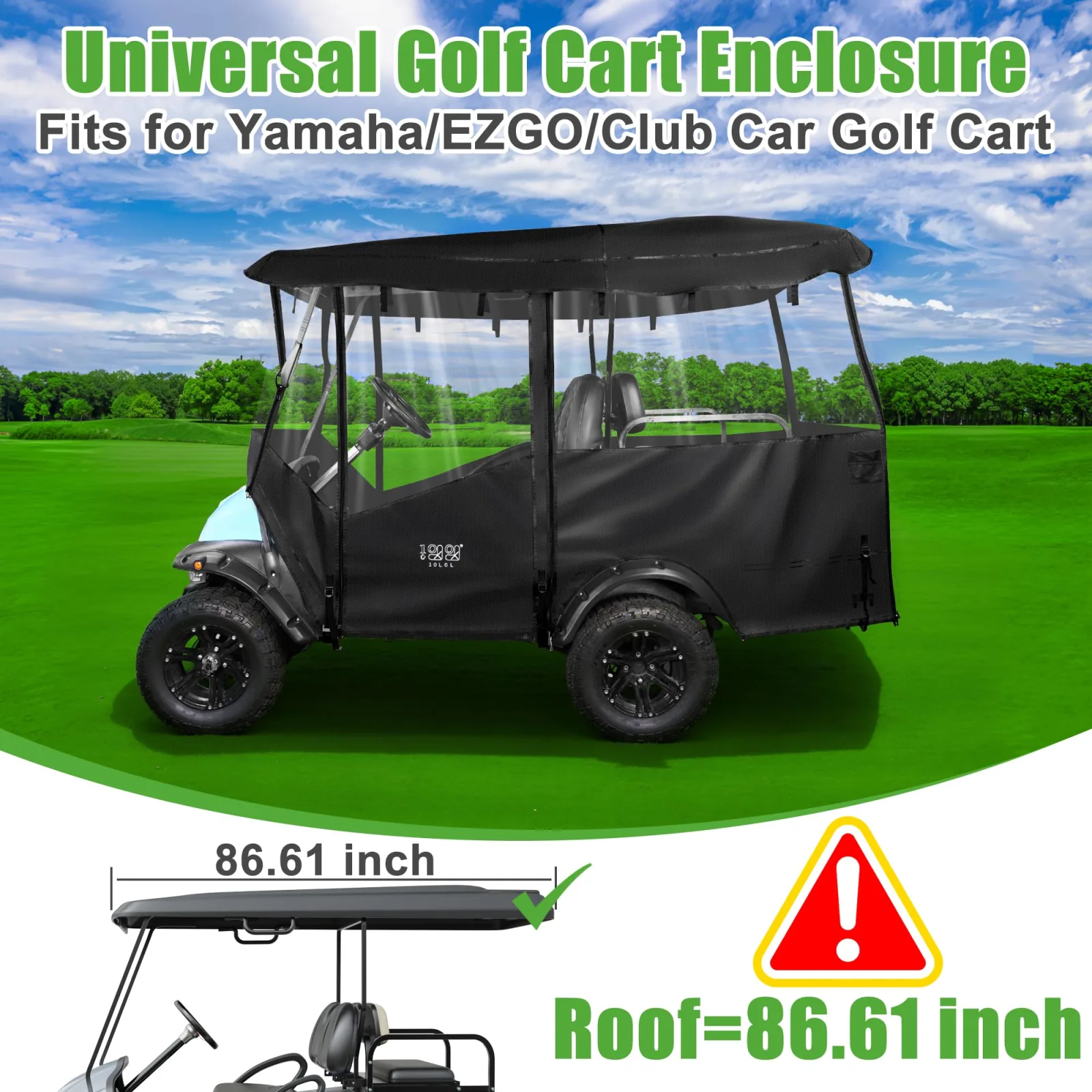 10L0L Golf Cart Enclosure for 4-Passenger Carts image 2