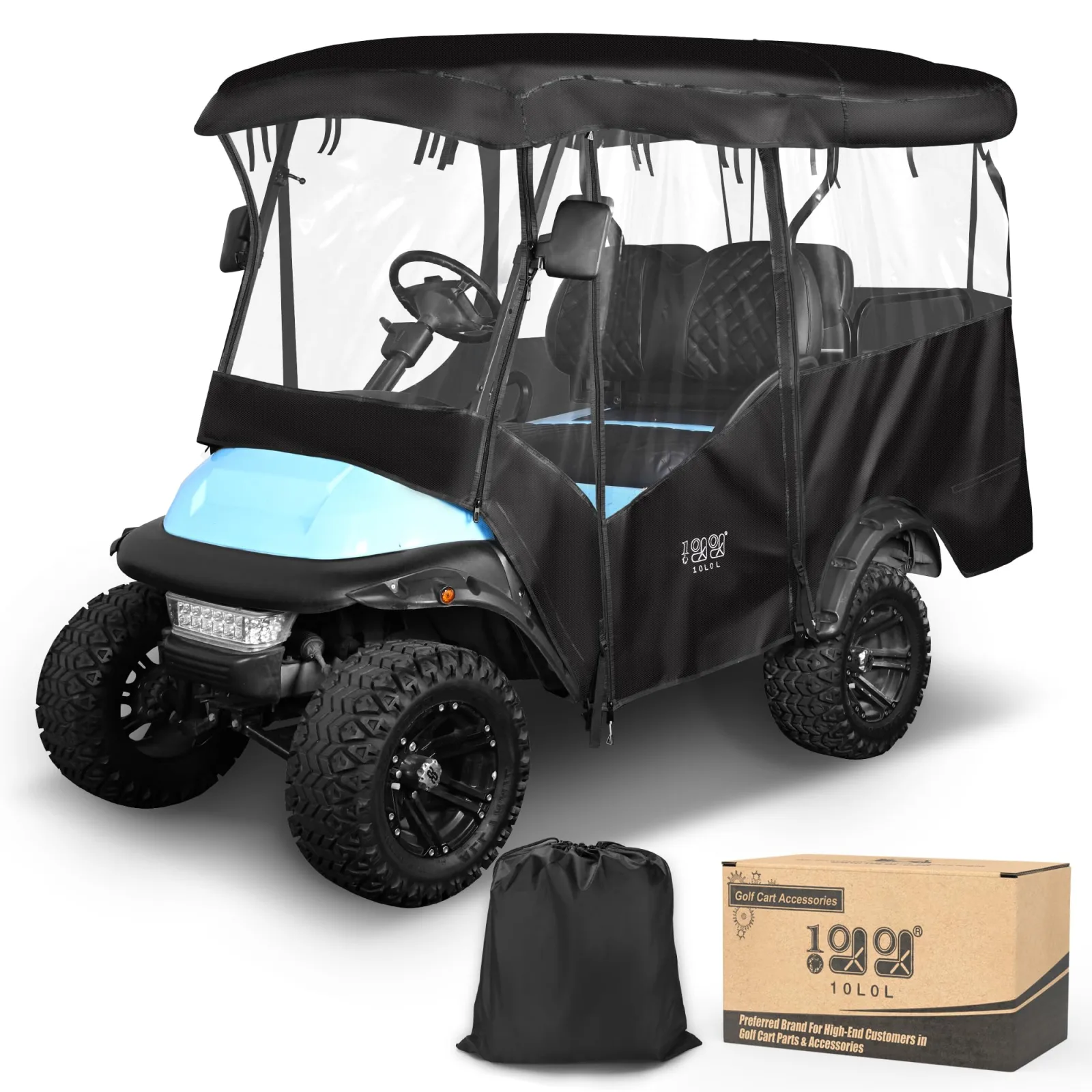 10L0L Golf Cart Enclosure for 4-Passenger Carts