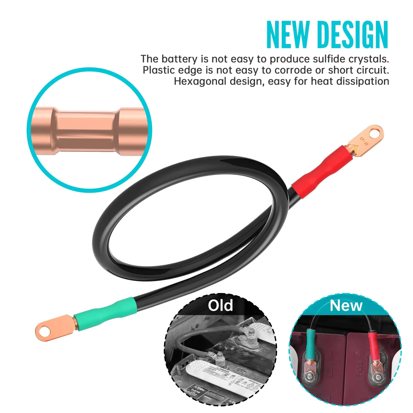 10L0L 2-Gauge Battery Cable Kit for E-Z-GO RXV image 4