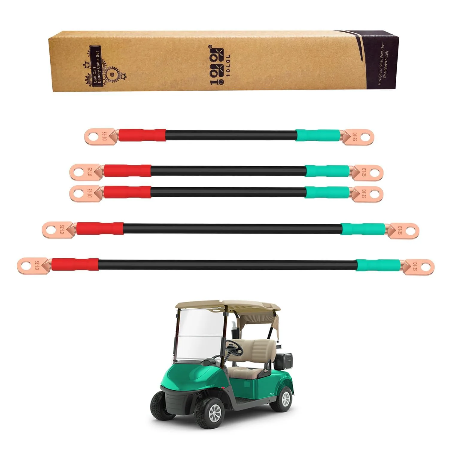 10L0L 2-Gauge Battery Cable Kit for E-Z-GO RXV