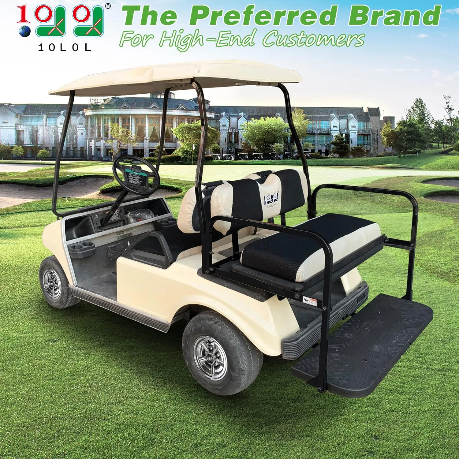 10L0L Golf Cart Seat Covers for Club Car DS and E-Z-GO RXV/TXT image 2