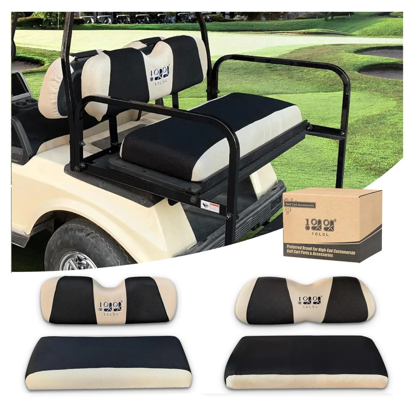 10L0L Golf Cart Seat Covers for Club Car DS and E-Z-GO RXV/TXT