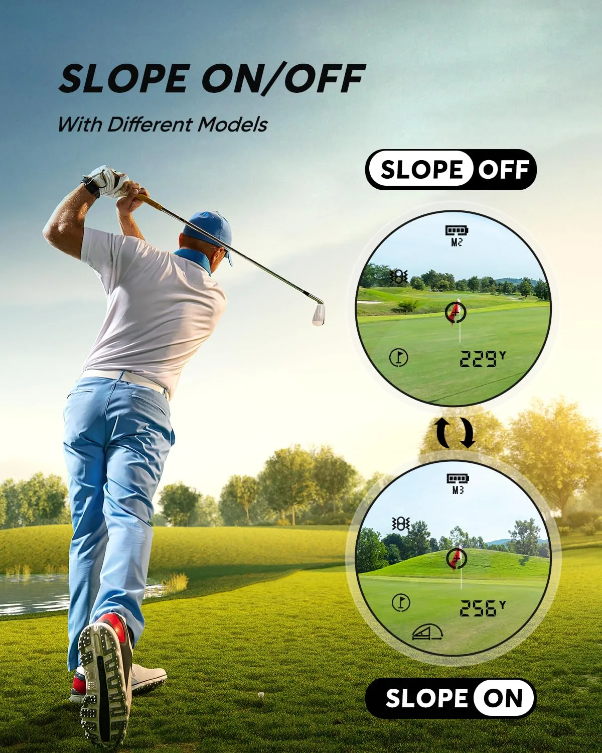 WOSPORTS H-100 Golf Rangefinder 6x — 5–800 yd, Flag‑Lock (H-100) image 3