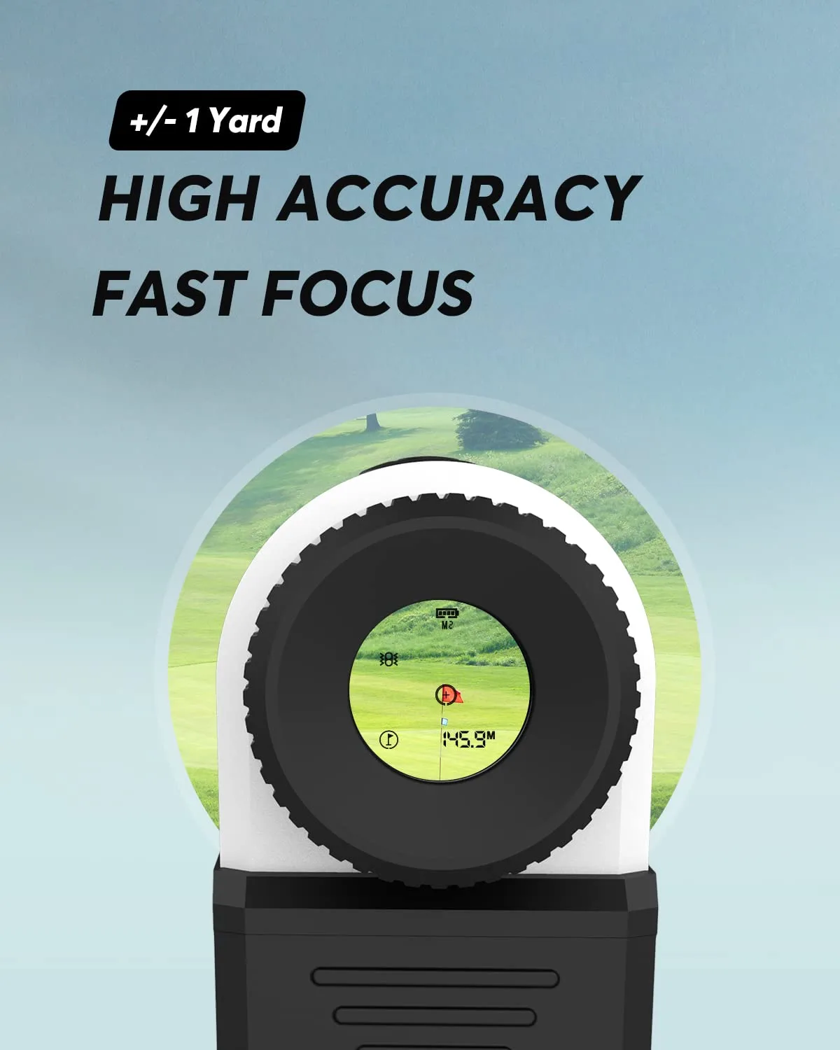 WOSPORTS H-100 Golf Rangefinder 6x — 5–800 yd, Flag‑Lock (H-100) image 4