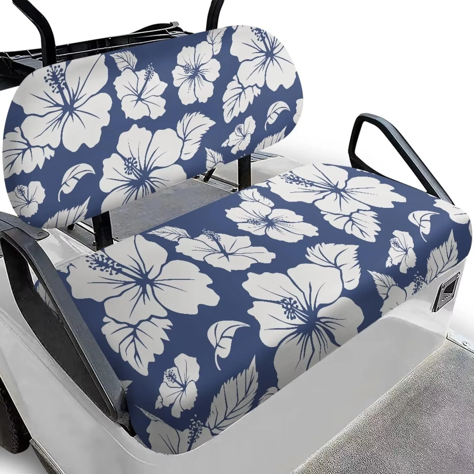 Quidrwyo Hibiscus Golf Cart Seat Cover Set for Club Car