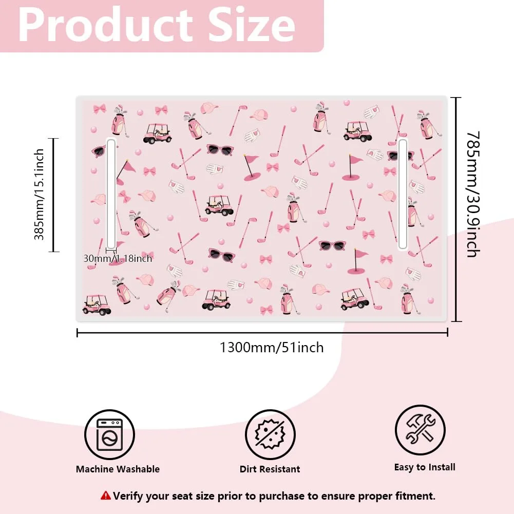 TNKBREEZE Pink Universal Golf Cart Seat Cover image 2