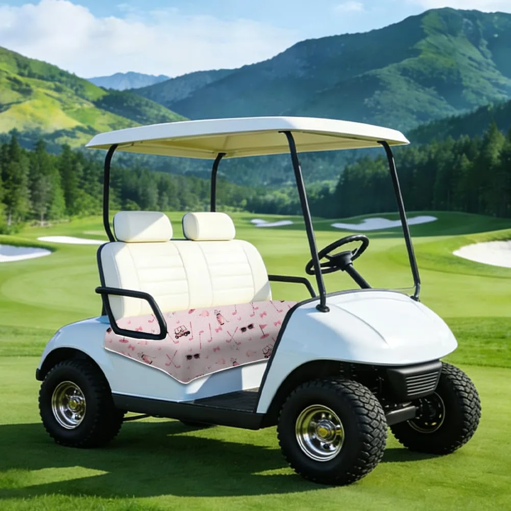 TNKBREEZE Pink Universal Golf Cart Seat Cover image 4
