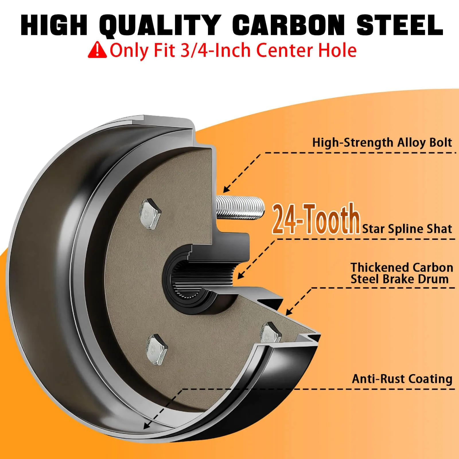 LEAPGOMAX Brake Drum Hub for E-Z-GO TXT PDS image 4
