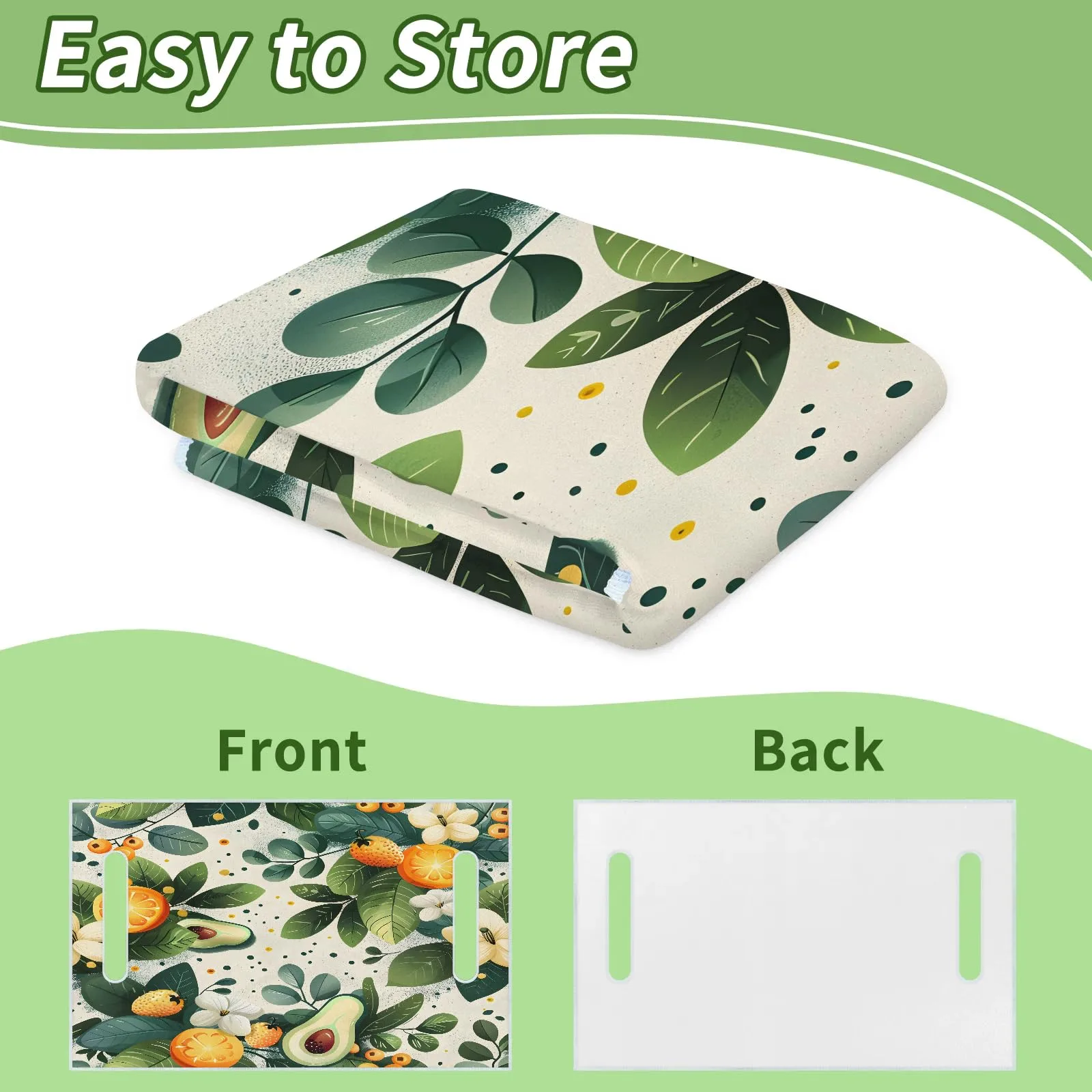 Tiveruda Avocado Leaves Golf Cart Seat Cover, 51 x 31 in image 4
