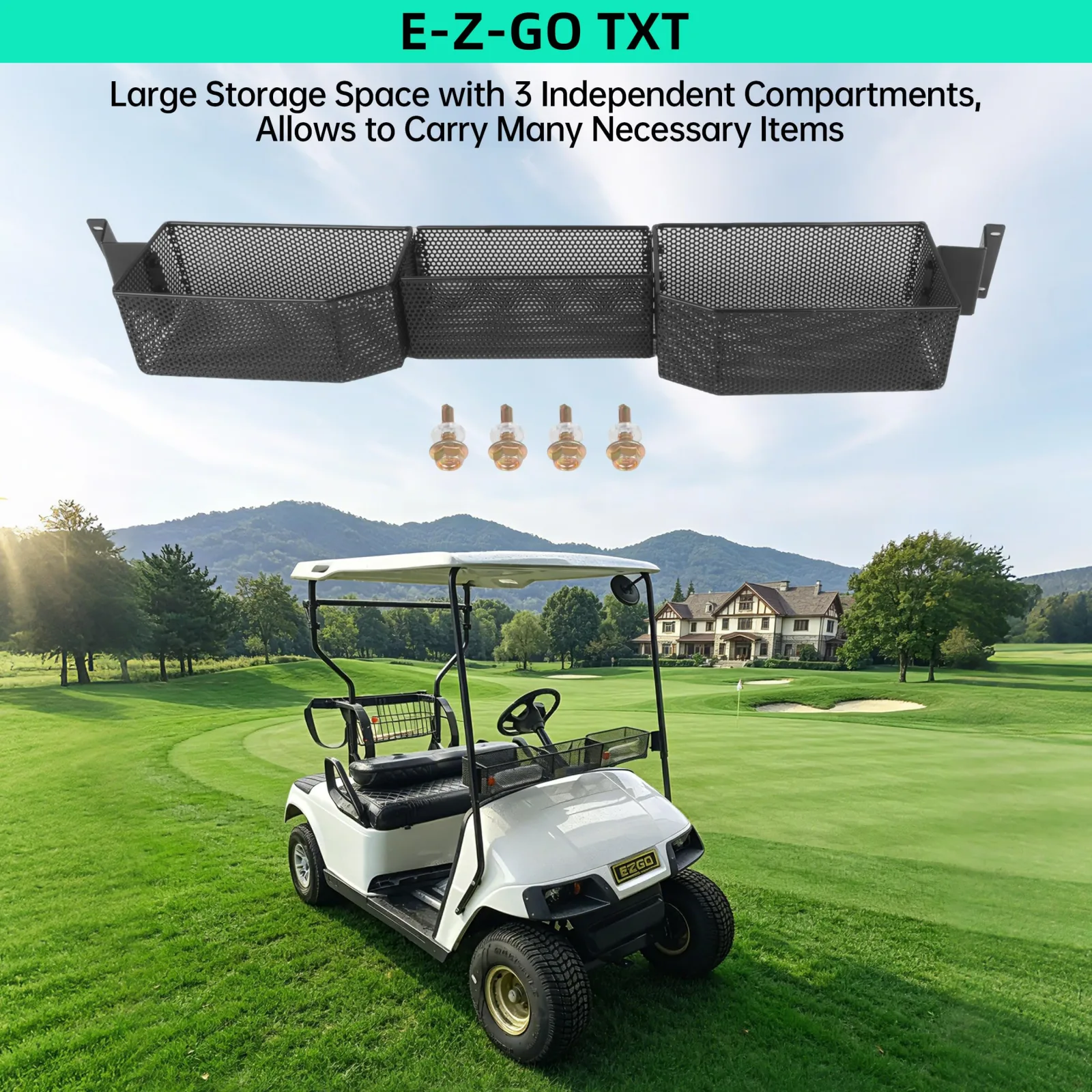 KAKABAS GOLF035 Front Dash Basket for E-Z-GO TXT image 2