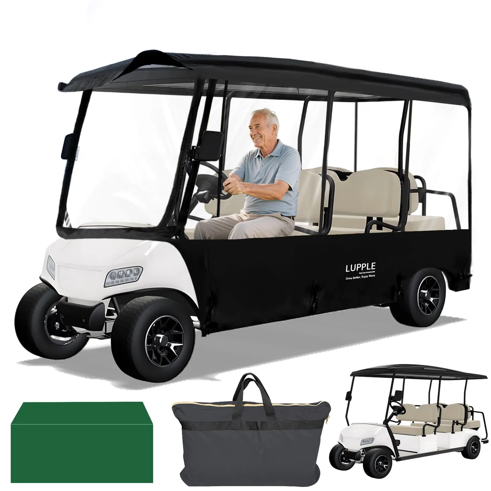 LUPPLE 6-Seater Golf Cart Enclosure Rain Cover