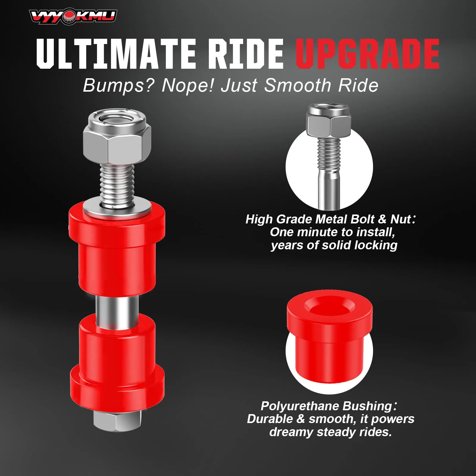 VYYOKMU Rear Leaf Spring Bushing Kit for EZGO TXT and Club Car DS image 4
