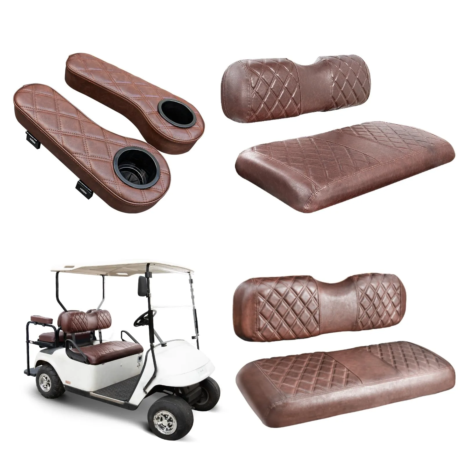 NOKINS E-Z-GO TXT/RXV Seat Covers with Armrests