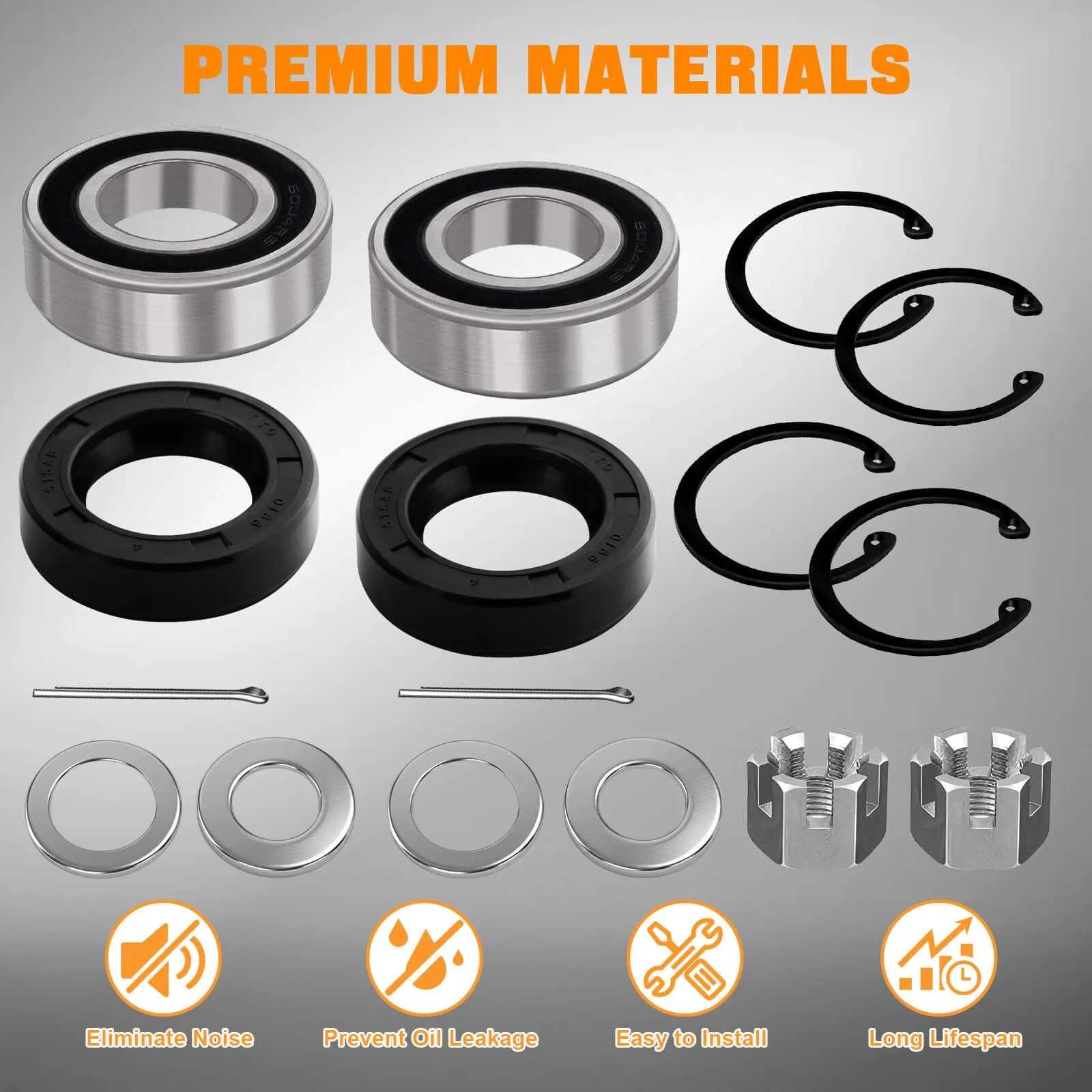 MOSNAI E-Z-GO Rear Axle Bearing and Seal Kit image 4