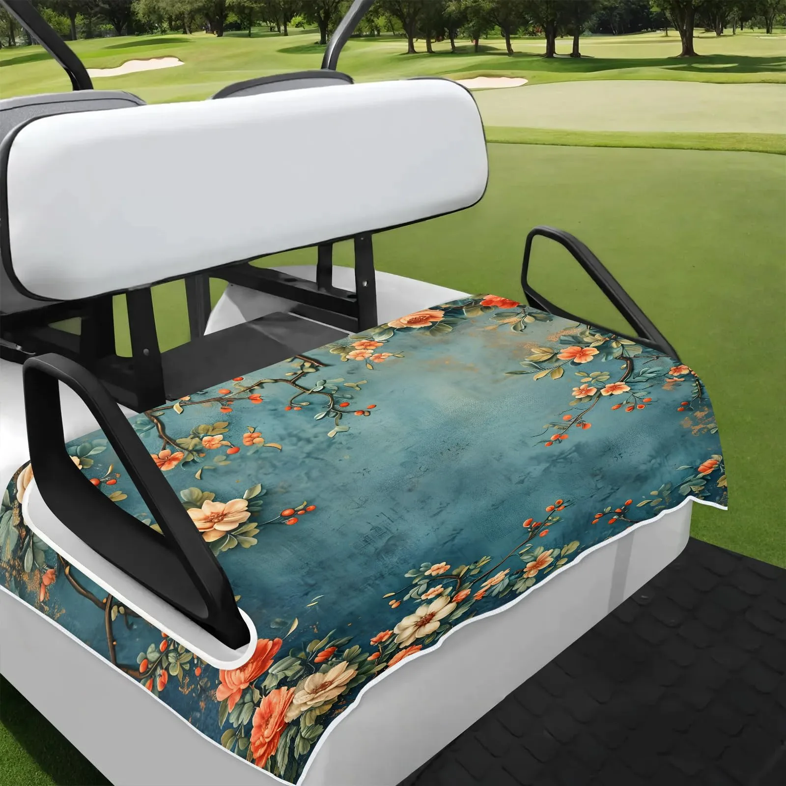 Tiveruda Vintage Wildflower Golf Cart Seat Cover