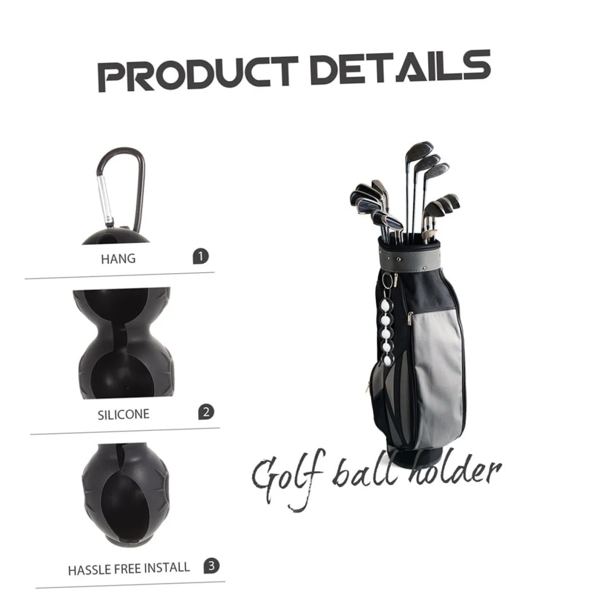 GOOHOCHY Silicone Golf Ball Holder Clips, 2-Pack image 3