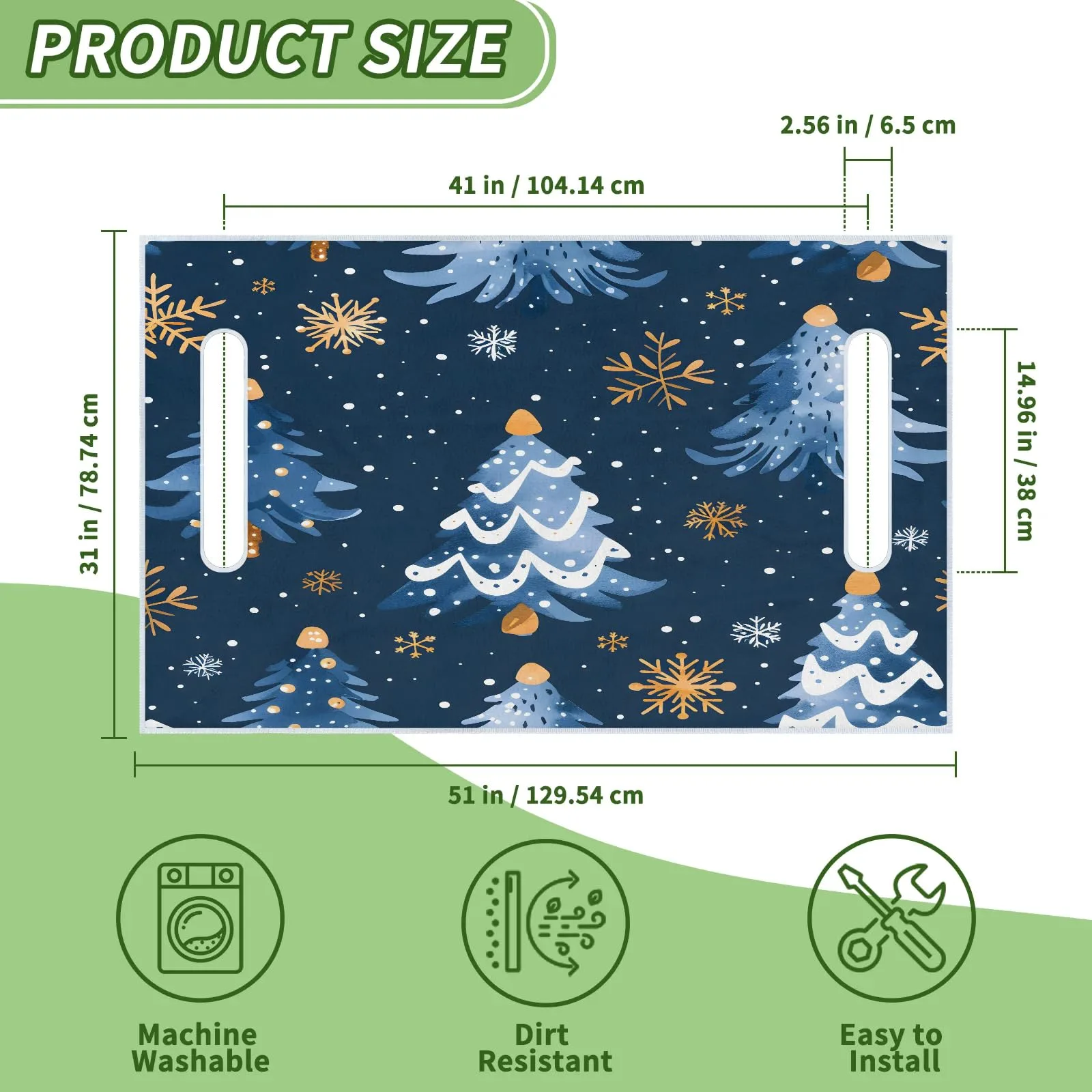 Tiveruda Christmas Tree Golf Cart Seat Cover Blanket image 2