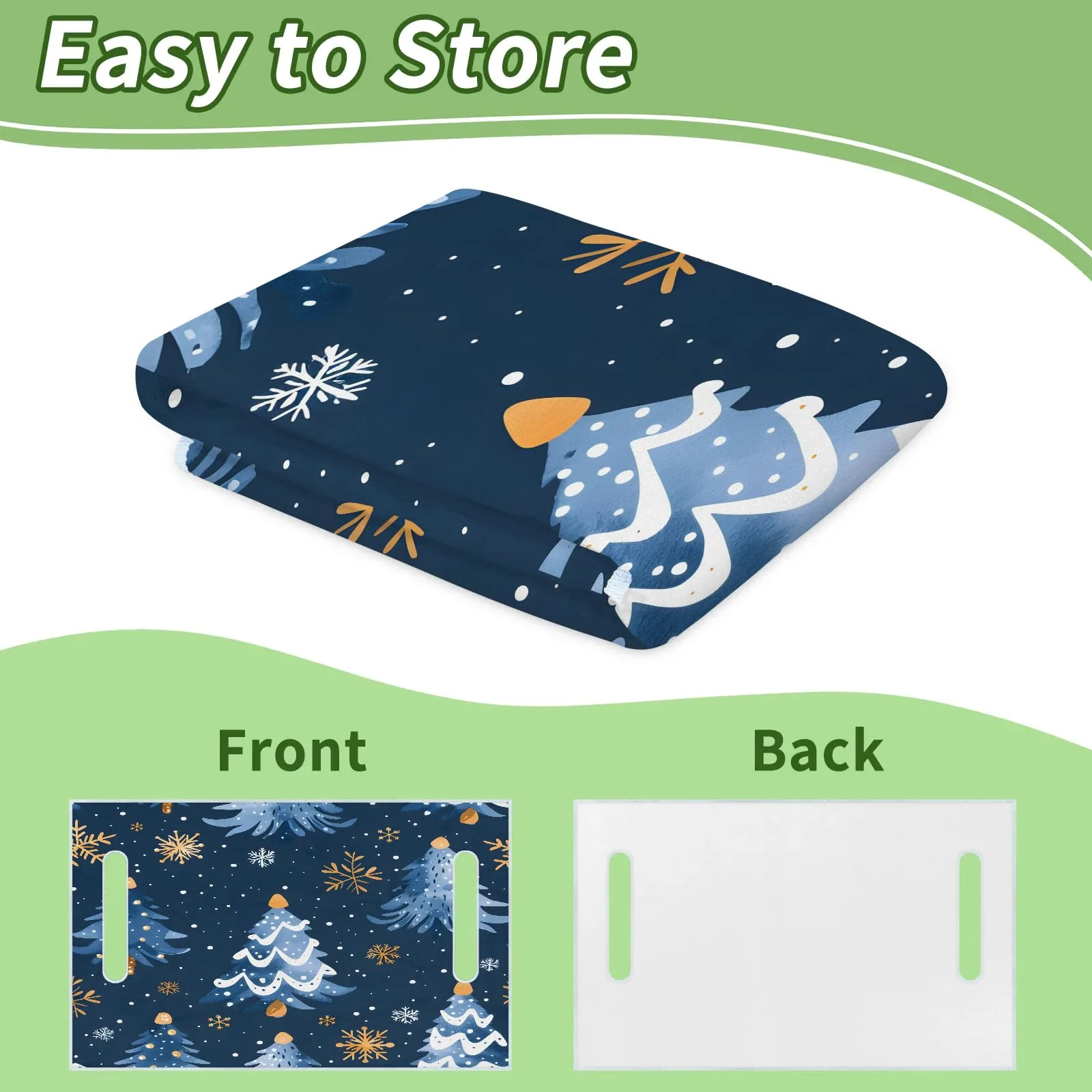 Tiveruda Christmas Tree Golf Cart Seat Cover Blanket image 4