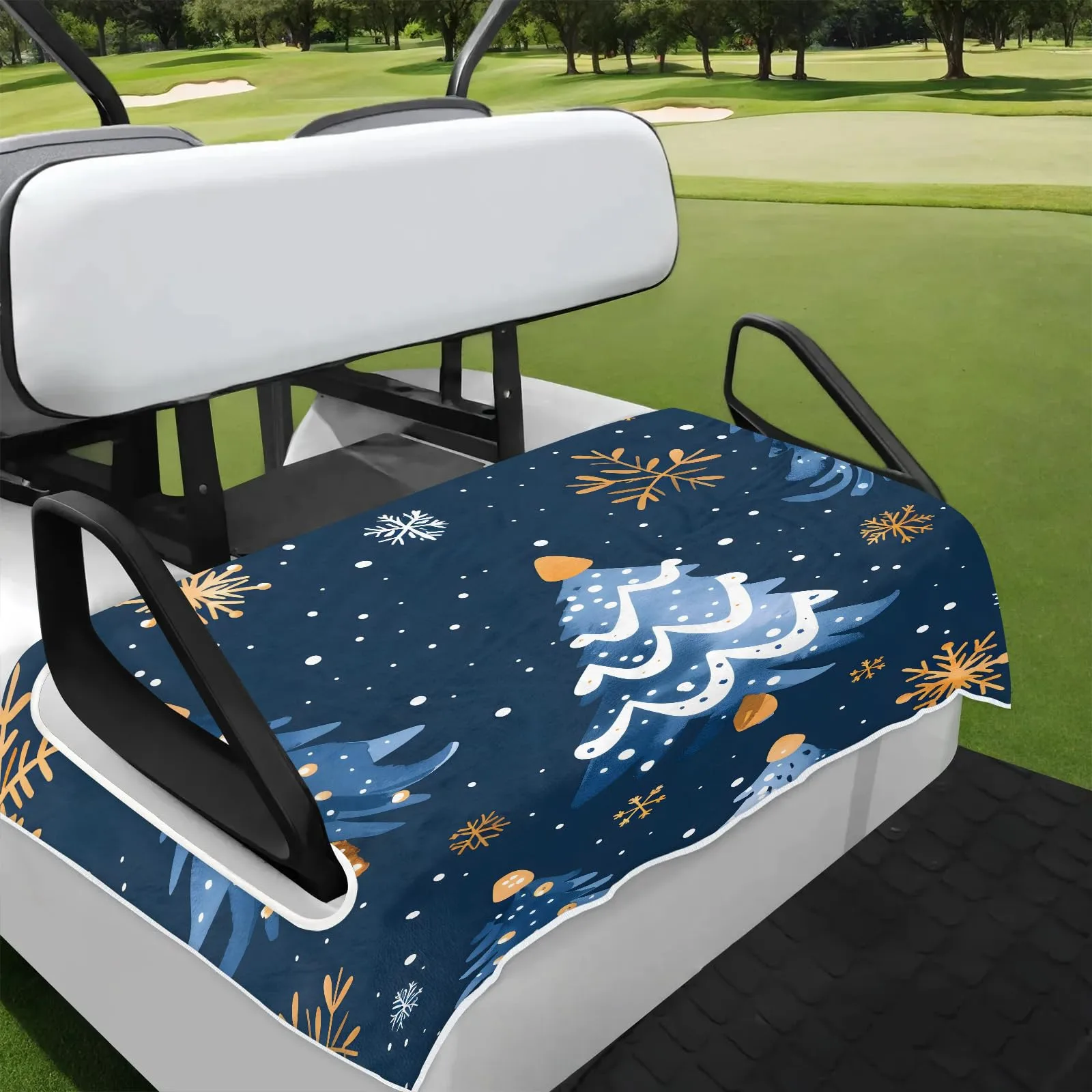 Tiveruda Christmas Tree Golf Cart Seat Cover Blanket