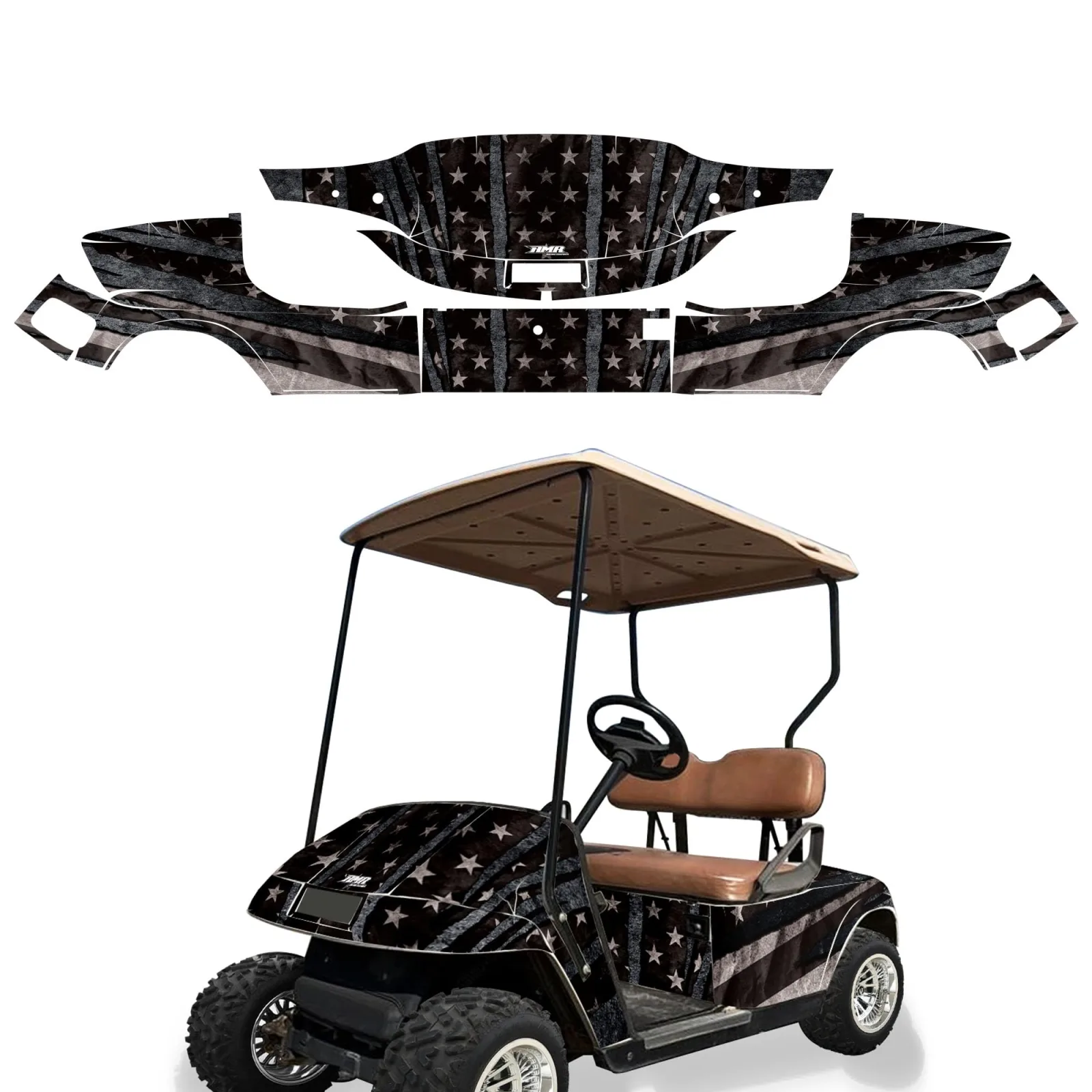 AMR Racing Subdued V2 Graphics Kit for E-Z-GO TXT